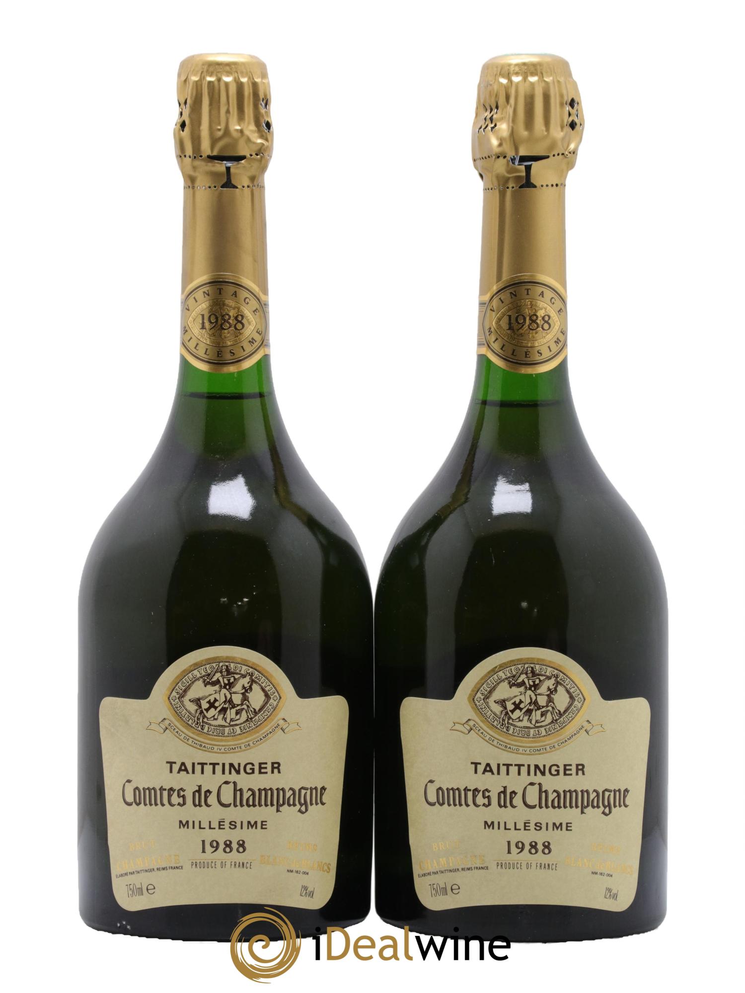 Comtes de Champagne Taittinger 1988 - Lotto di 2 bottiglie - 1