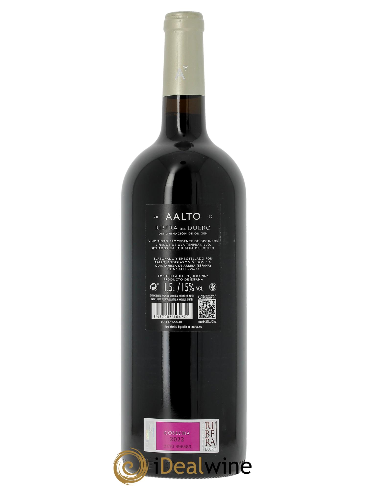 Ribera Del Duero DO Aalto Bodegas y Vinedos Aalto  2022 - Posten von 1 Magnum - 2