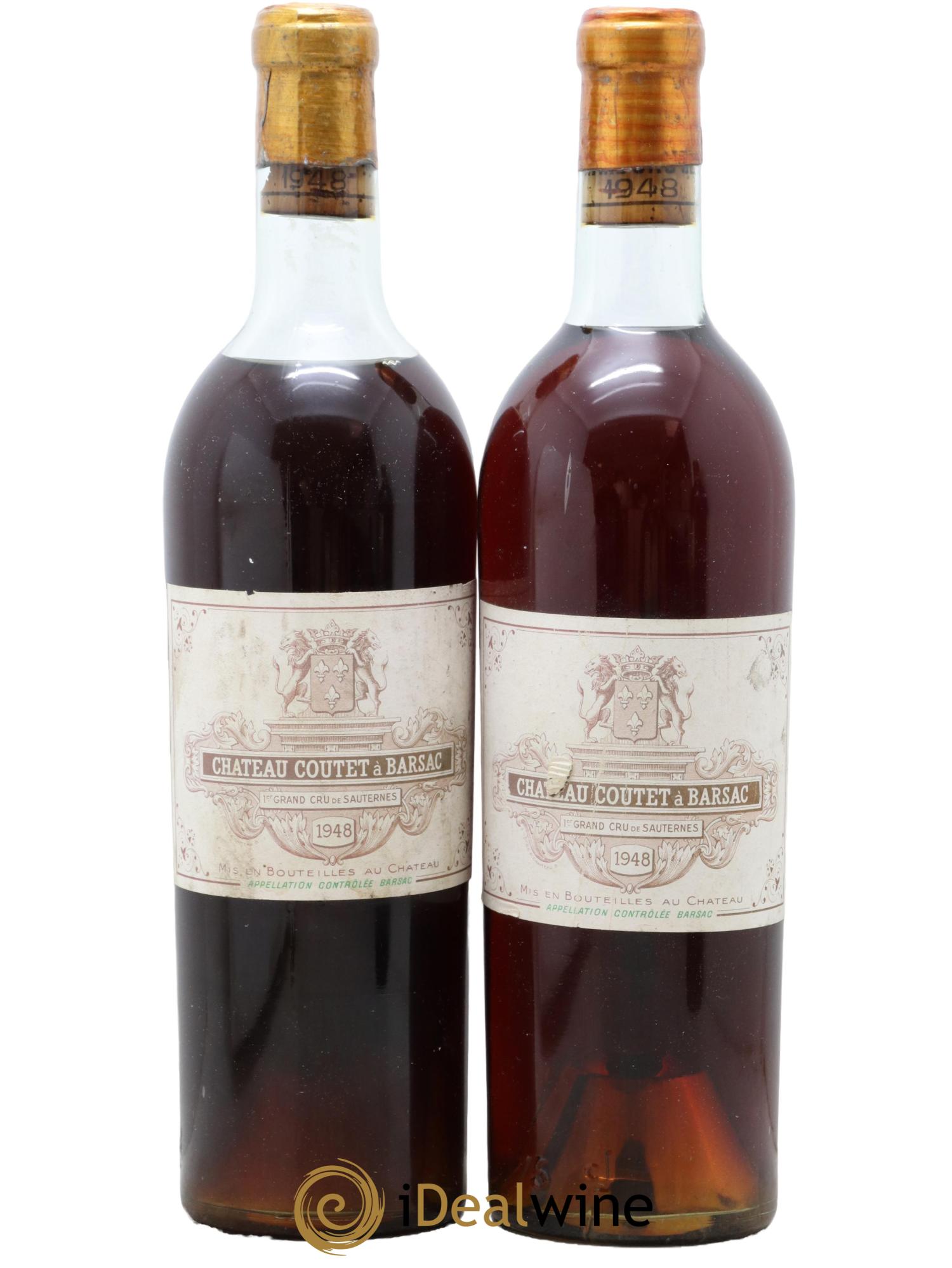 Château Coutet 1er Grand Cru Classé  1948 - Lot de 2 bouteilles - 0