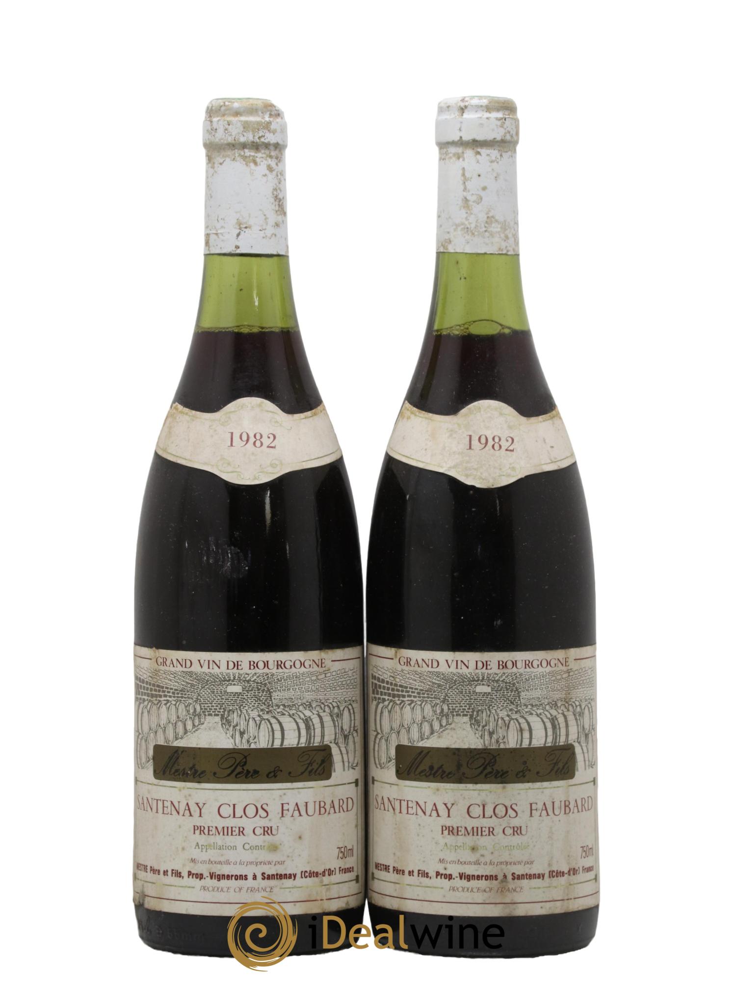 Santenay 1er Cru Clos Faubard Domaine Mestre 1982 - Lotto di 2 bottiglie - 0