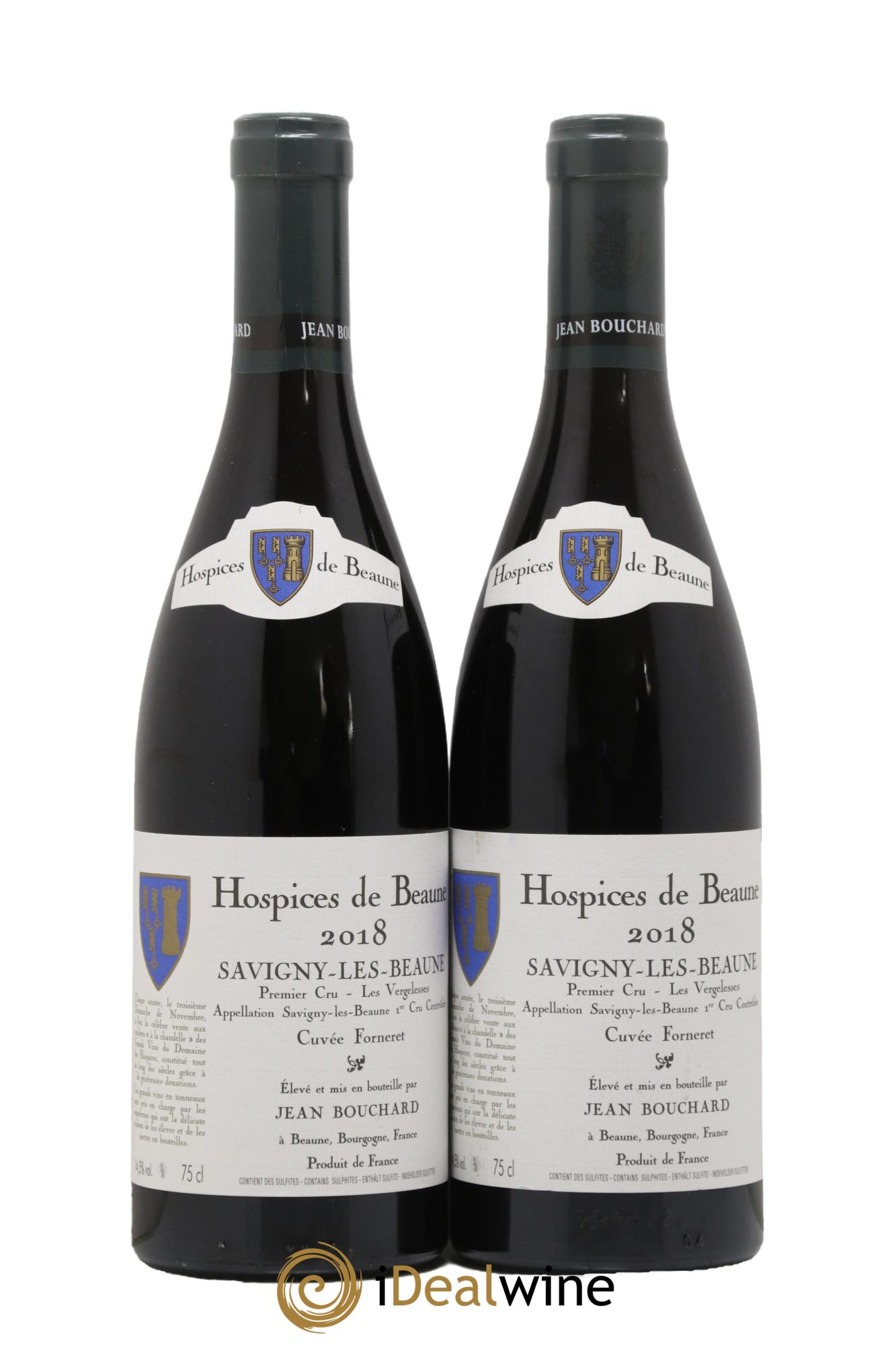 Savigny-lès-Beaune 1er Cru Les Vergelesses Cuvée Forneret Hospices de Beaune Jean Bouchard 2018 - Lot of 2 bottles - 0