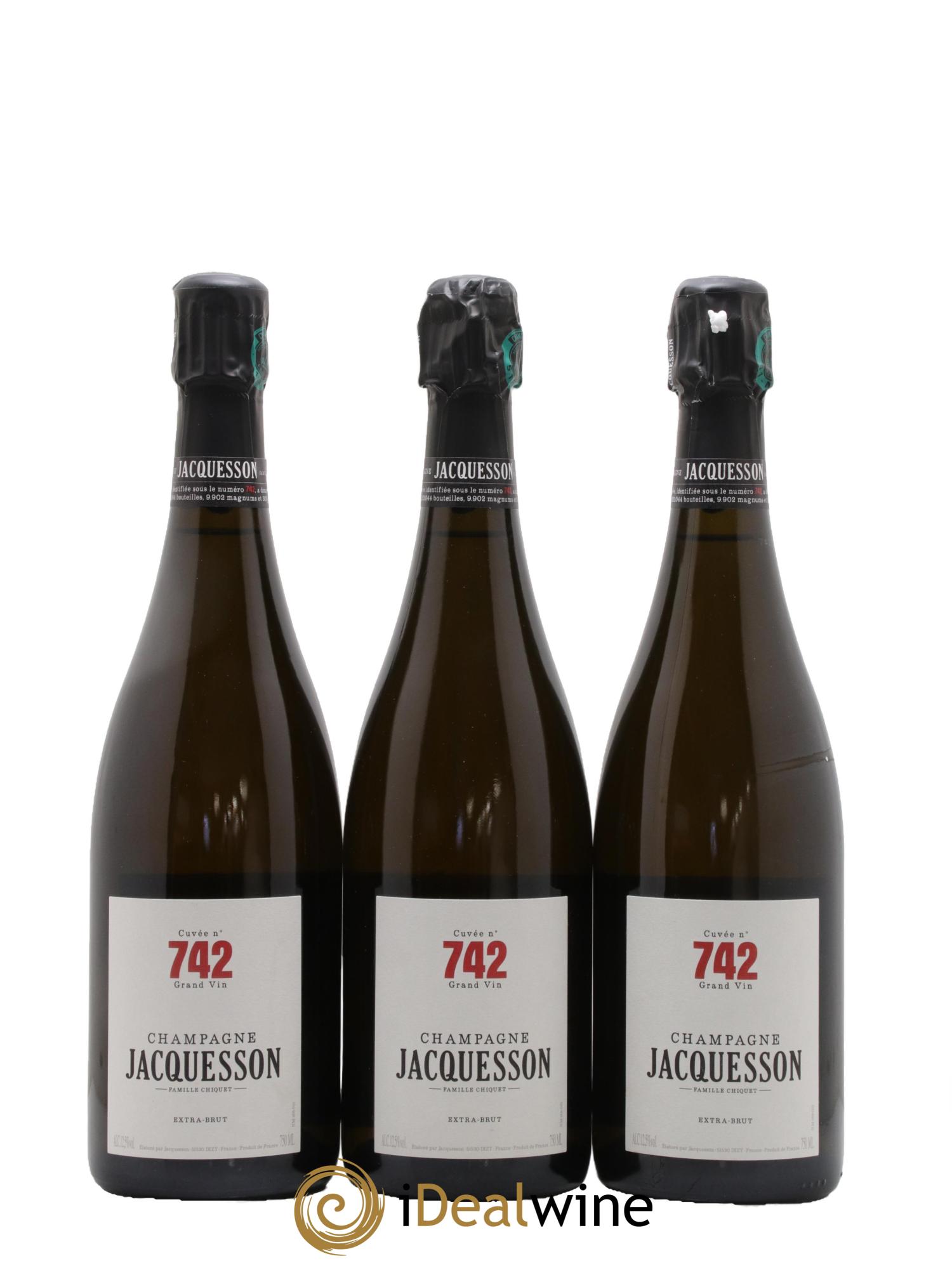 Cuvée 742 Extra-Brut Jacquesson - Lot of 3 bottles - 0