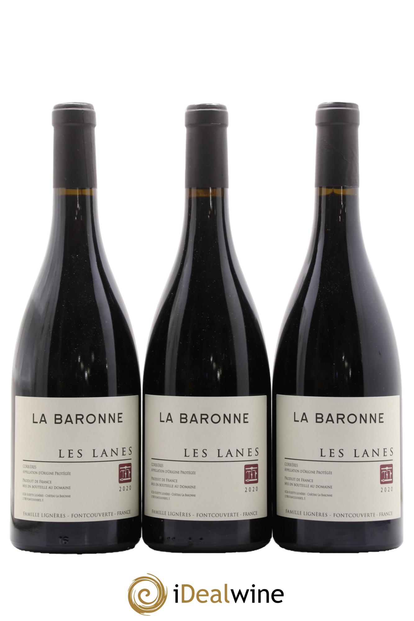 Corbières Les Lanes Château La Baronne 2020 - Lot de 3 bouteilles - 0