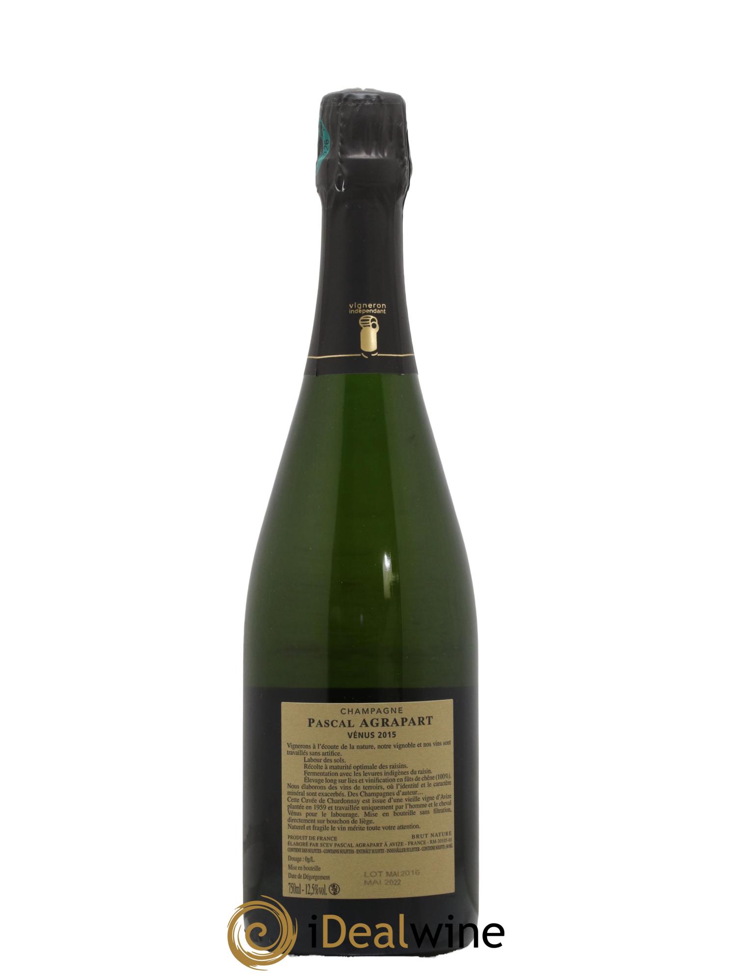 Brut Nature Blanc de Blancs Vénus Pascal Agrapart 2015 - Posten von 1 Flasche - 1