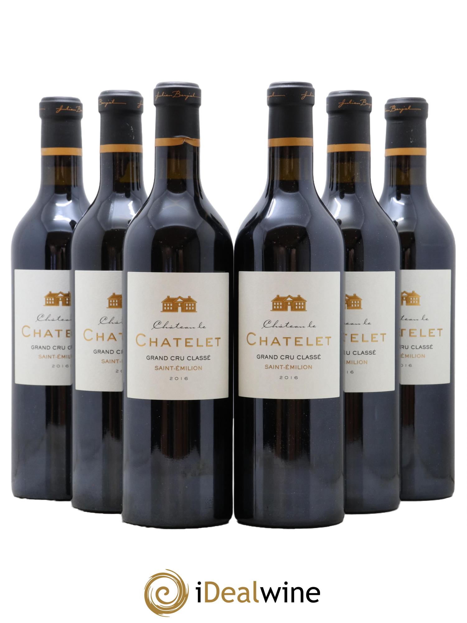 Saint-Émilion Grand Cru Chateau Le Chatelet 2016 - Lot of 6 bottles - 0