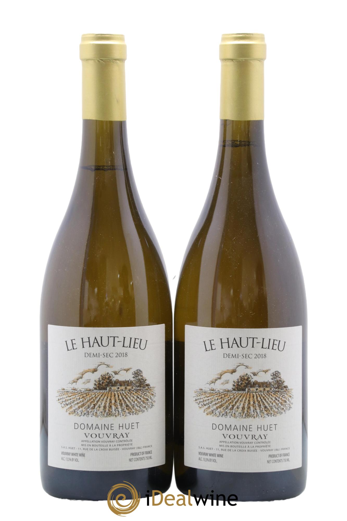 Vouvray Le Haut-Lieu Demi-Sec Domaine Huet 2018 - Lotto di 2 bottiglie - 0