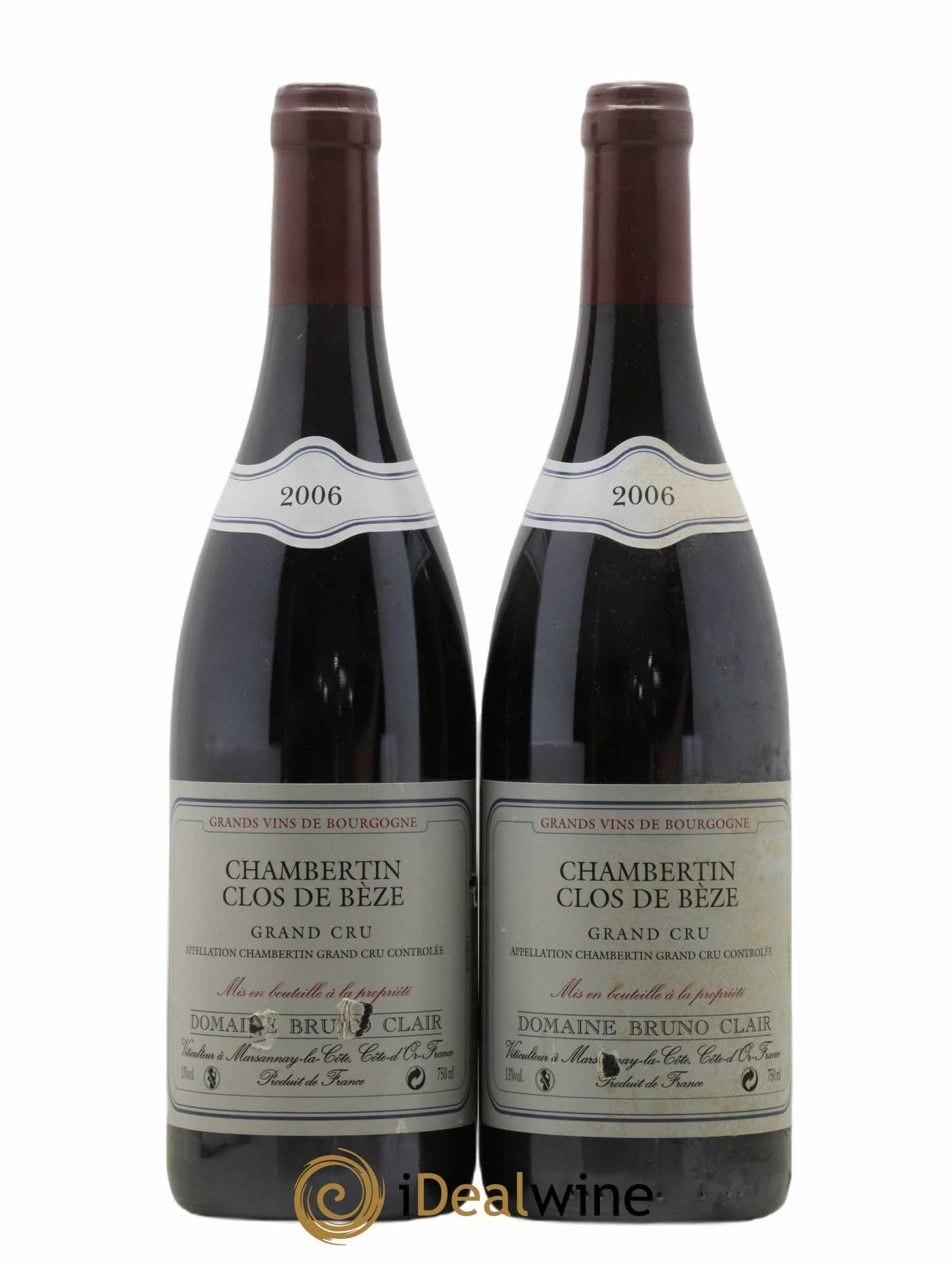 Chambertin Clos de Bèze Grand Cru Bruno Clair (Domaine) 2006 - Lot de 2 bouteilles - 0