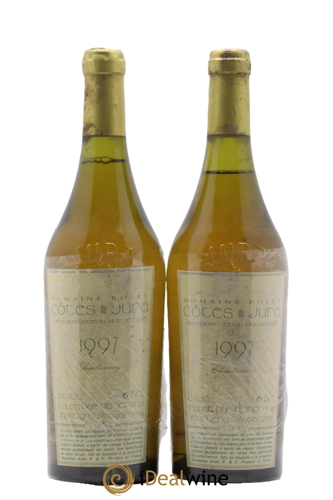 Côtes du Jura Chardonnay Rolet 1997 - Lotto di 2 bottiglie - 0