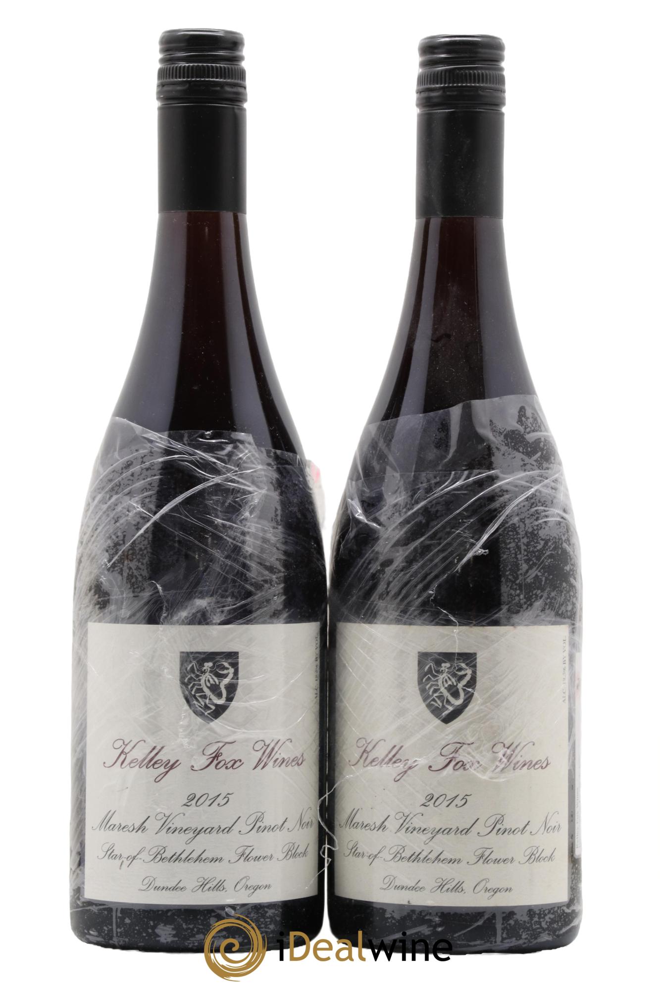 USA Oregon Maresh Vineyard Star of Bethlehem Flower Block Pinot Noir Kelley Fox 2015 - Lot de 2 bouteilles - 0