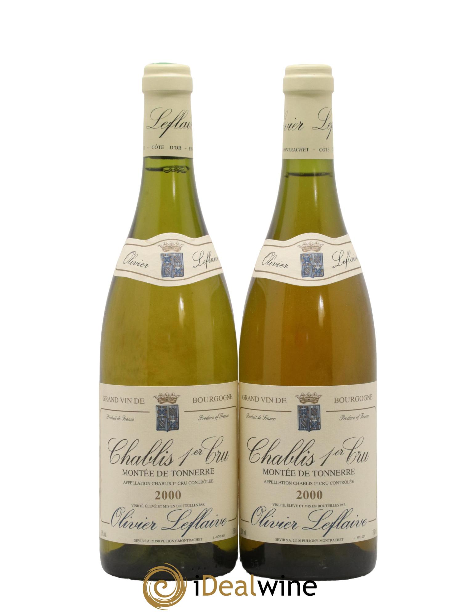 Chablis 1er Cru Montée de Tonnerre Olivier Leflaive 2000 - Posten von 2 Flaschen - 0