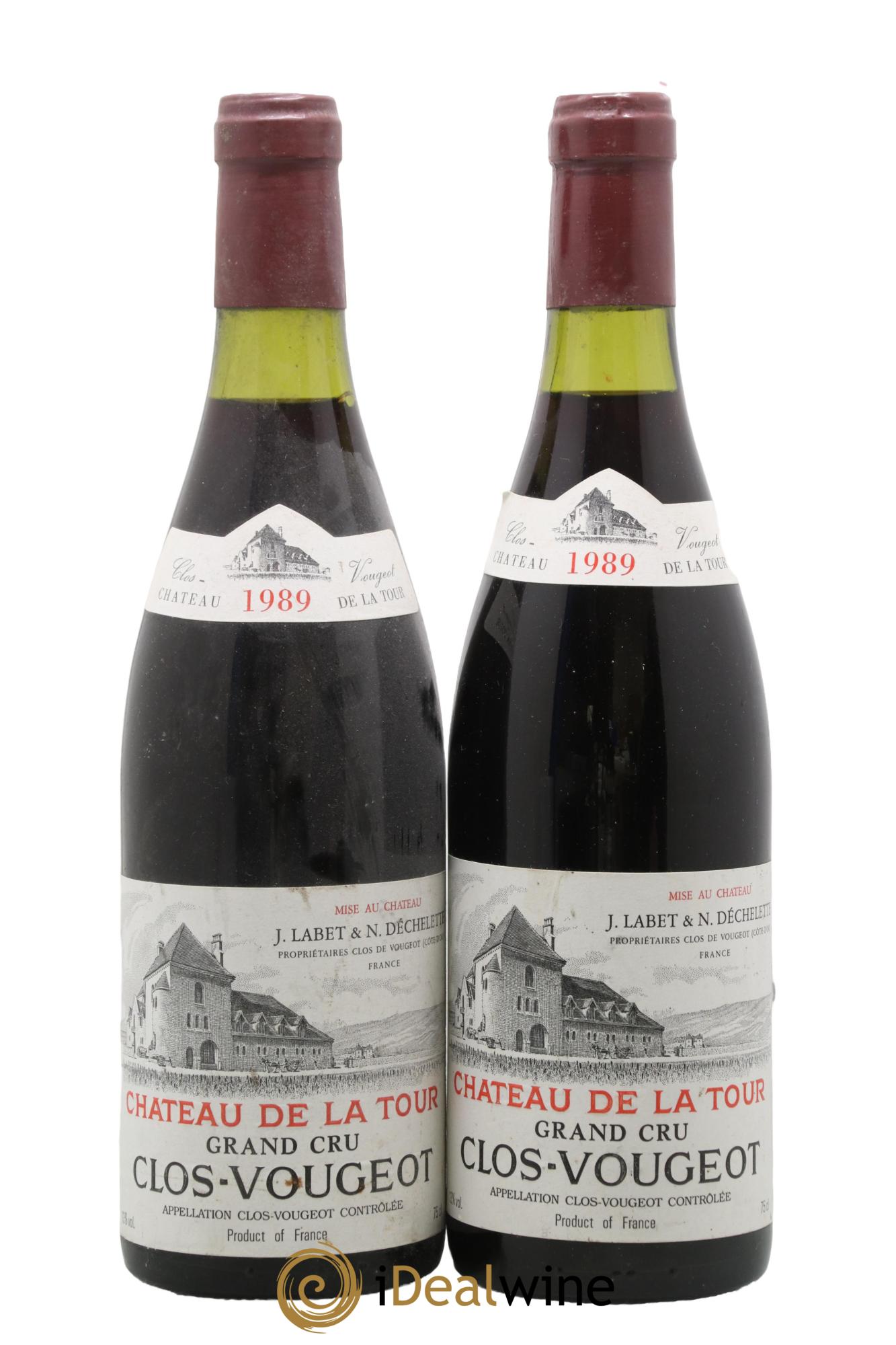 Clos de Vougeot Grand Cru Château de La Tour 1989 - Lotto di 2 bottiglie - 0