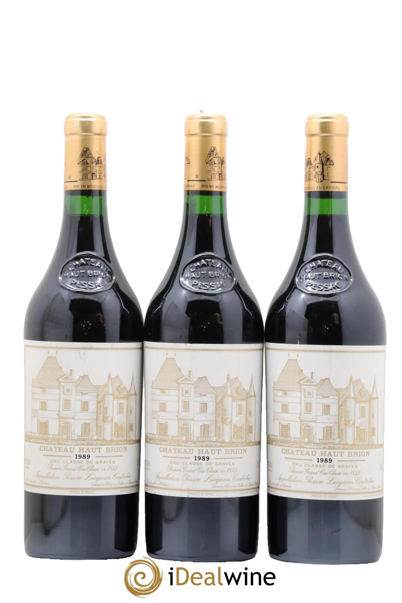 Château Haut Brion 1er Grand Cru Classé 1989 - Posten von 3 Flaschen - 0