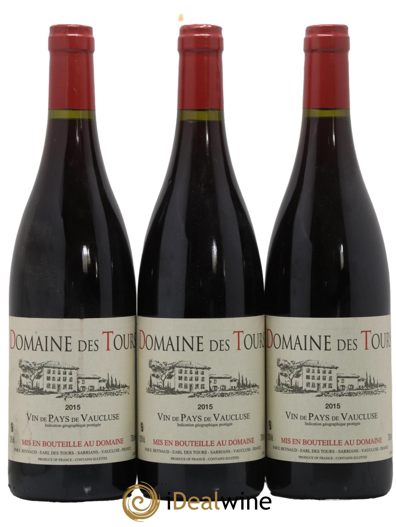 IGP Vaucluse (Vin de Pays de Vaucluse) Domaine des Tours Emmanuel Reynaud 2015 - Lotto di 3 bottiglie - 0