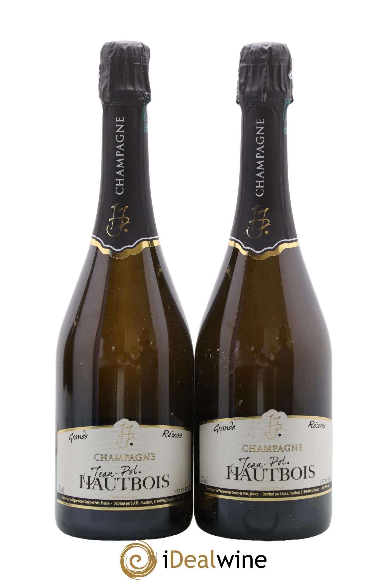 Champagne Grande Réserve Extra Brut Jean-Pol Hautbois - Lotto di 2 bottiglie - 0