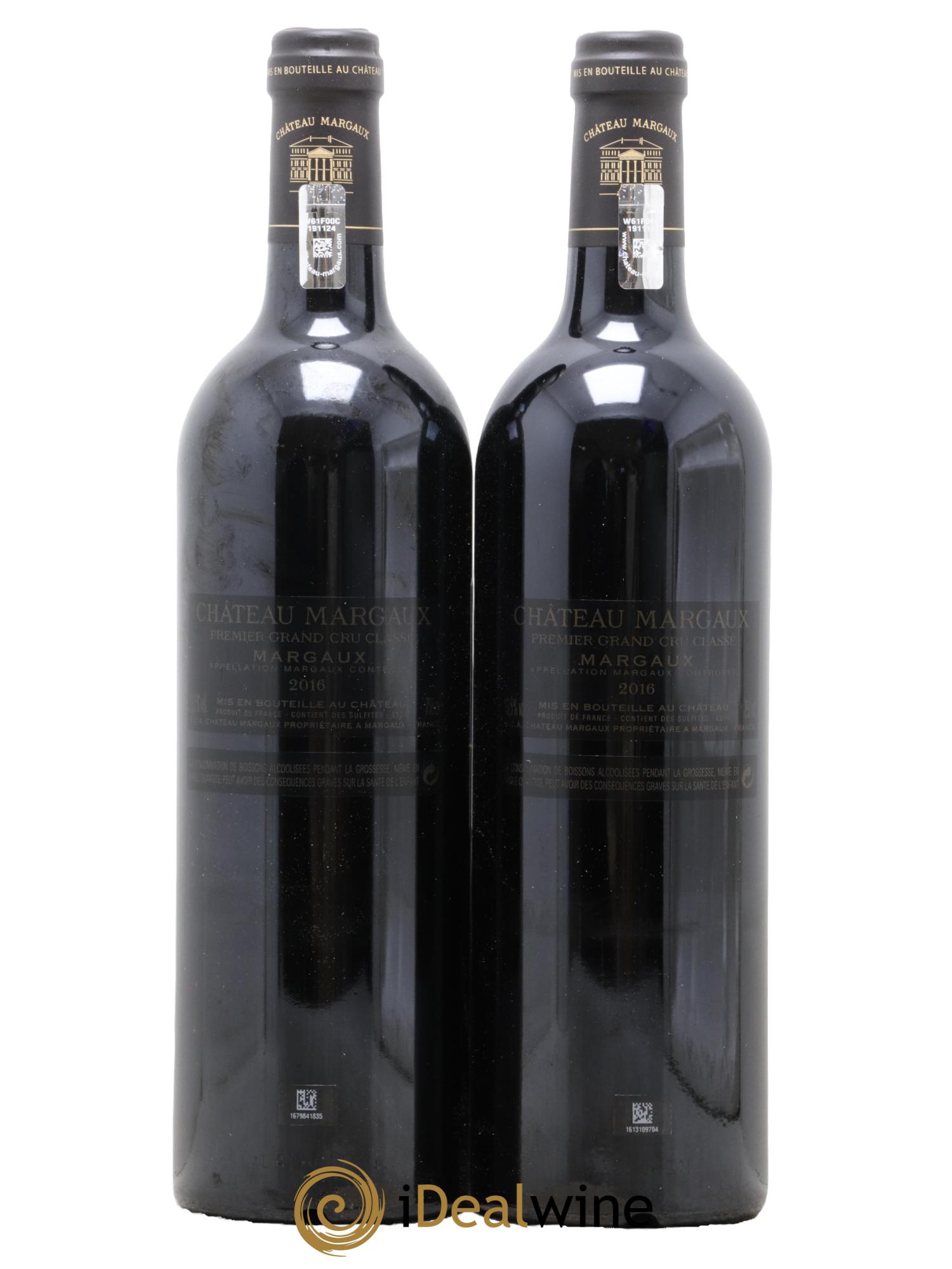 Château Margaux 1er Grand Cru Classé 2016 - Lot de 2 bouteilles - 1