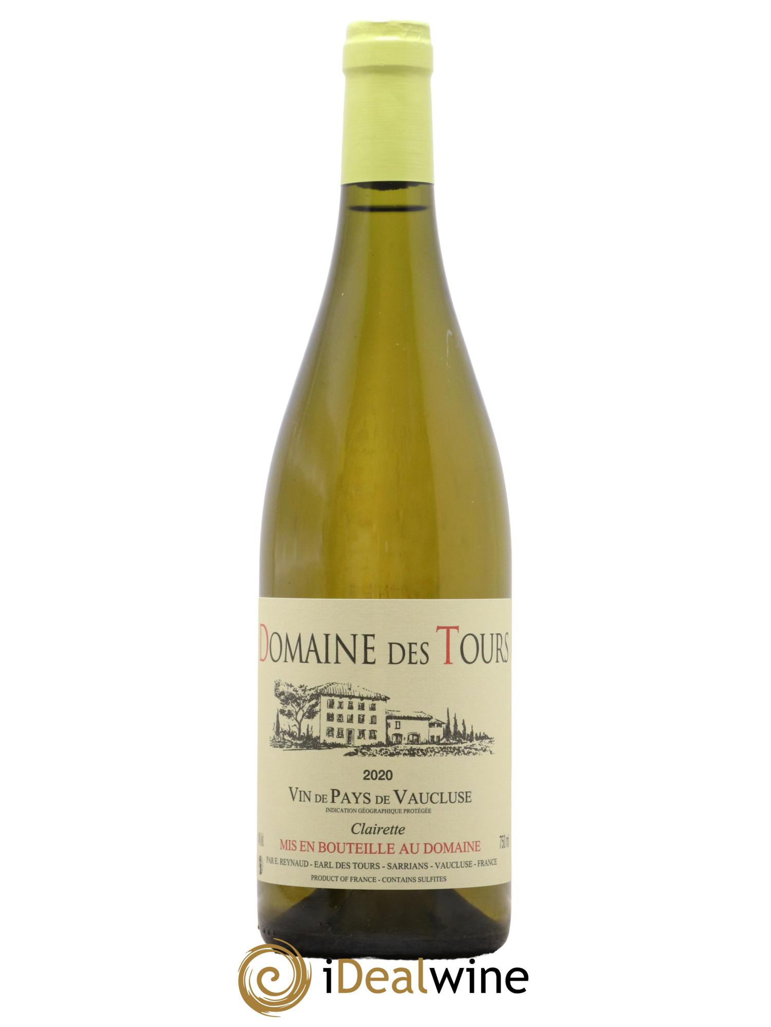 IGP Vaucluse (Vin de Pays de Vaucluse) Domaine des Tours Clairette Emmanuel Reynaud 2020 - Lot of 1 bottle - 0