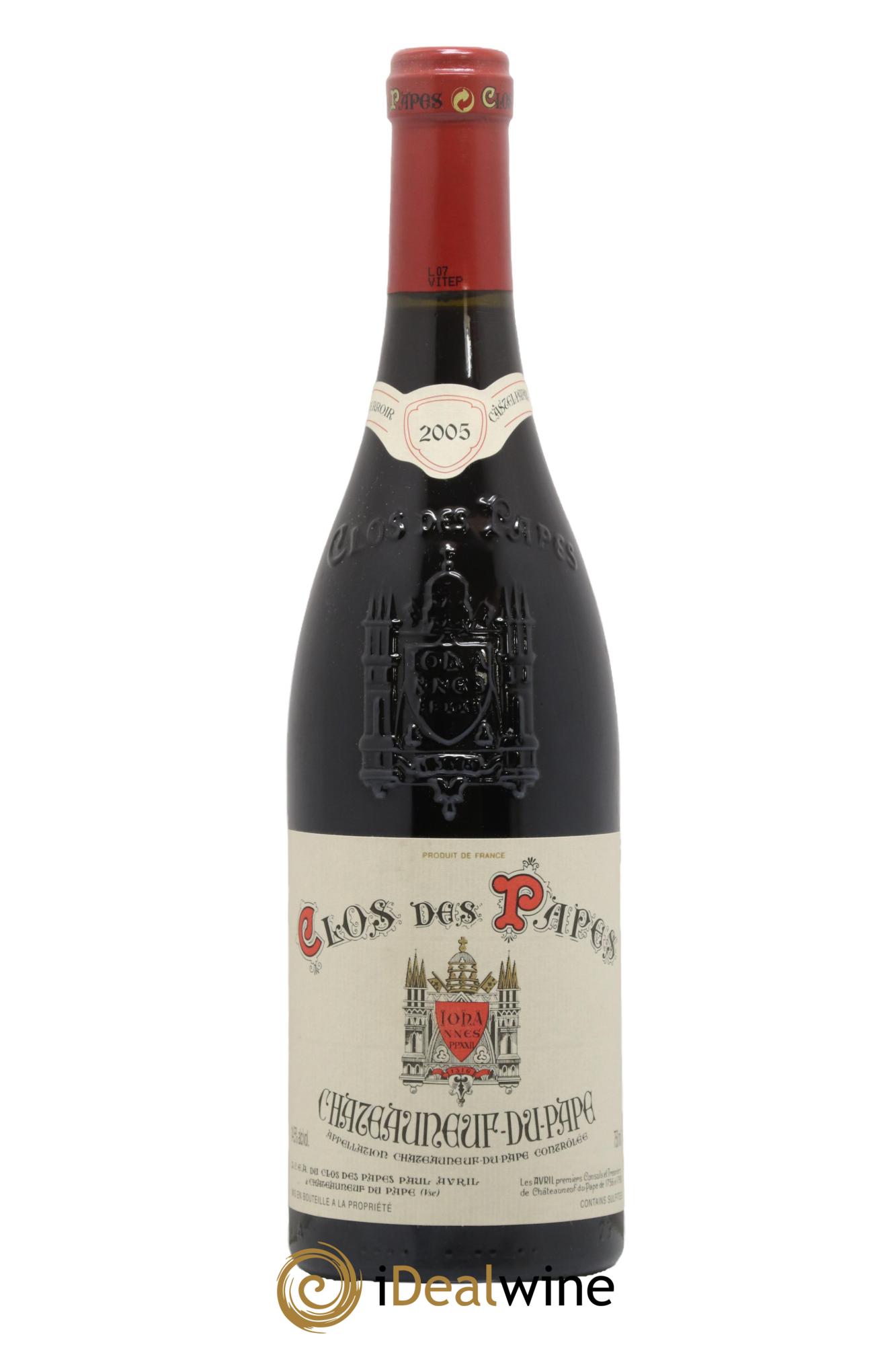 Châteauneuf-du-Pape Clos des Papes - Paul Avril 2005 - Lot de 1 bouteille - 0