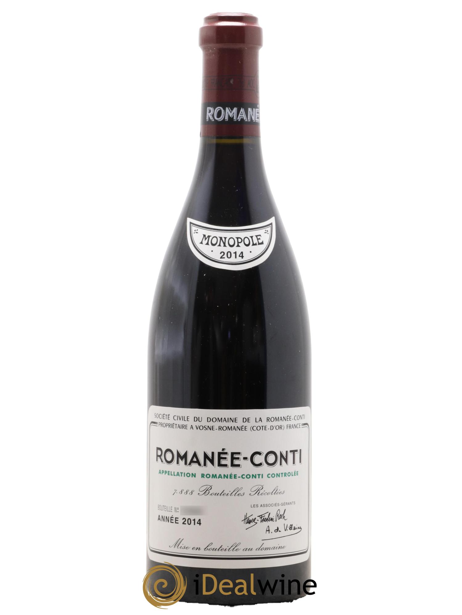 Romanée-Conti Grand Cru Domaine de la Romanée-Conti 2014 - Lot de 1 bouteille - 1