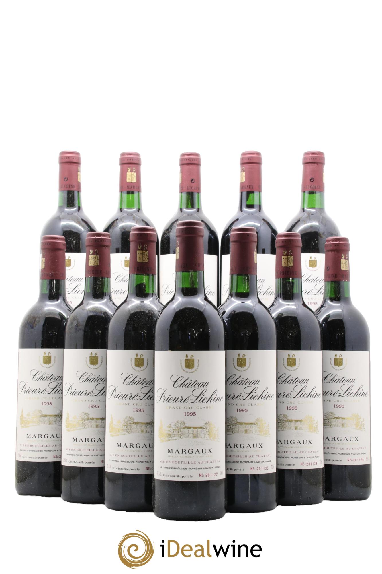 Château Prieuré Lichine 4ème Grand Cru Classé 1995 - Posten von 12 Flaschen - 0