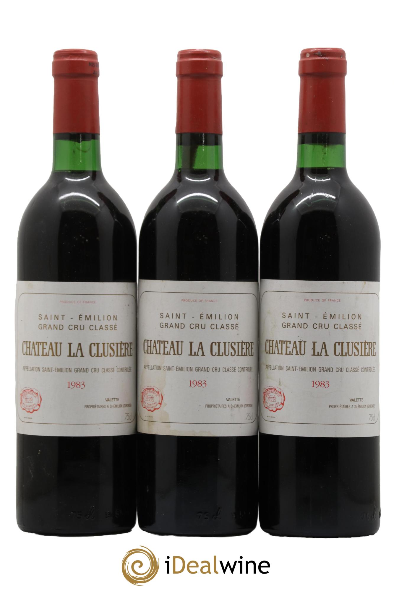 Château la Clusière 1983 - Posten von 3 Flaschen - 0