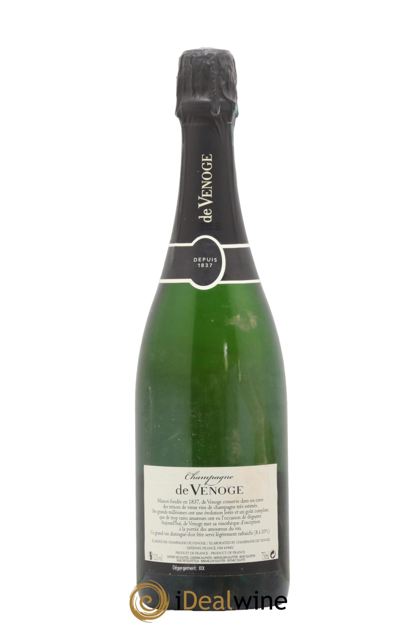 Champagne Extra Brut Champagne de Venoge 1979 - Posten von 1 Flasche - 2