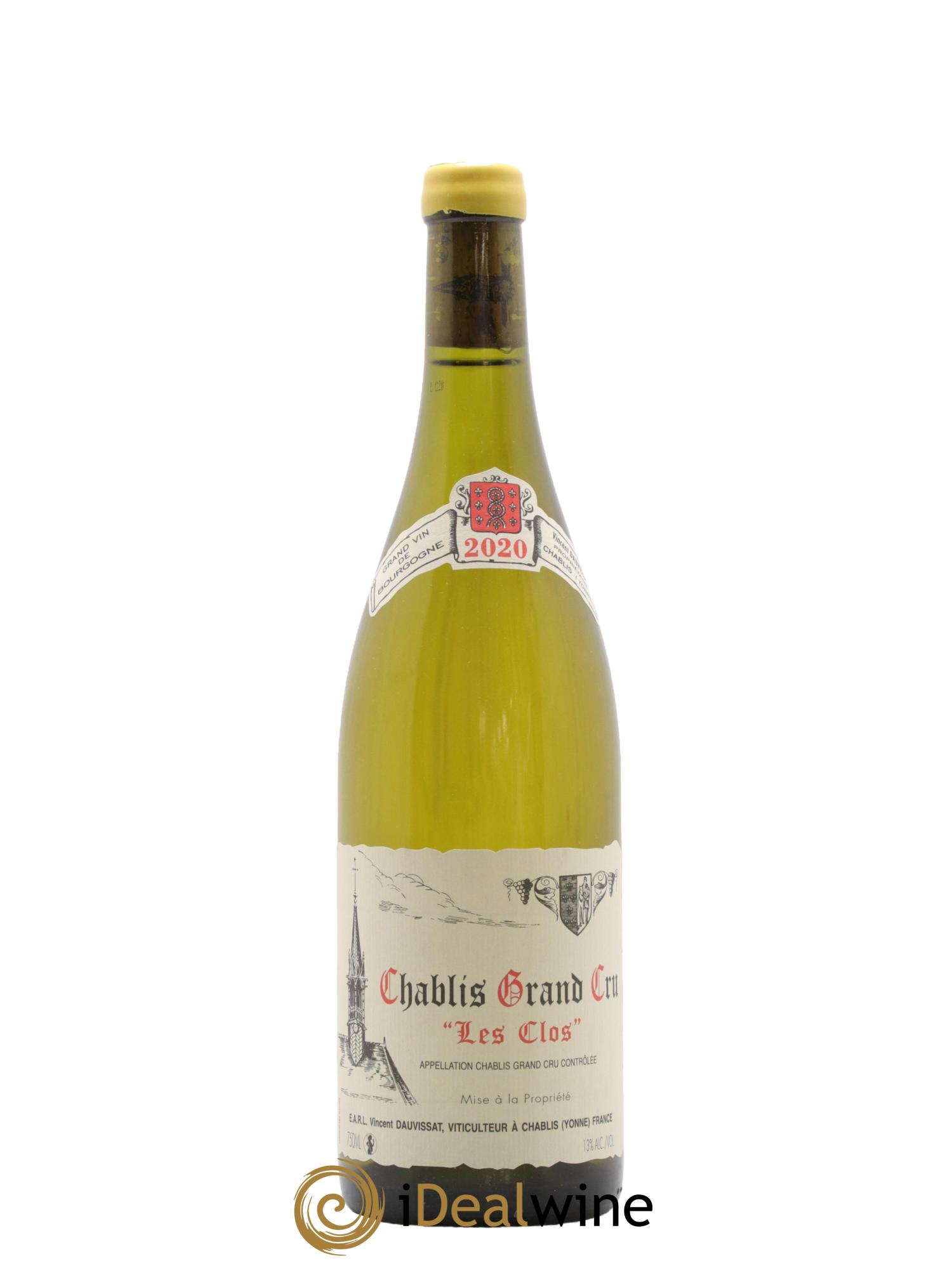 Chablis Grand Cru Les Clos Vincent Dauvissat (Domaine) 2020 - Lot de 1 bouteille - 0