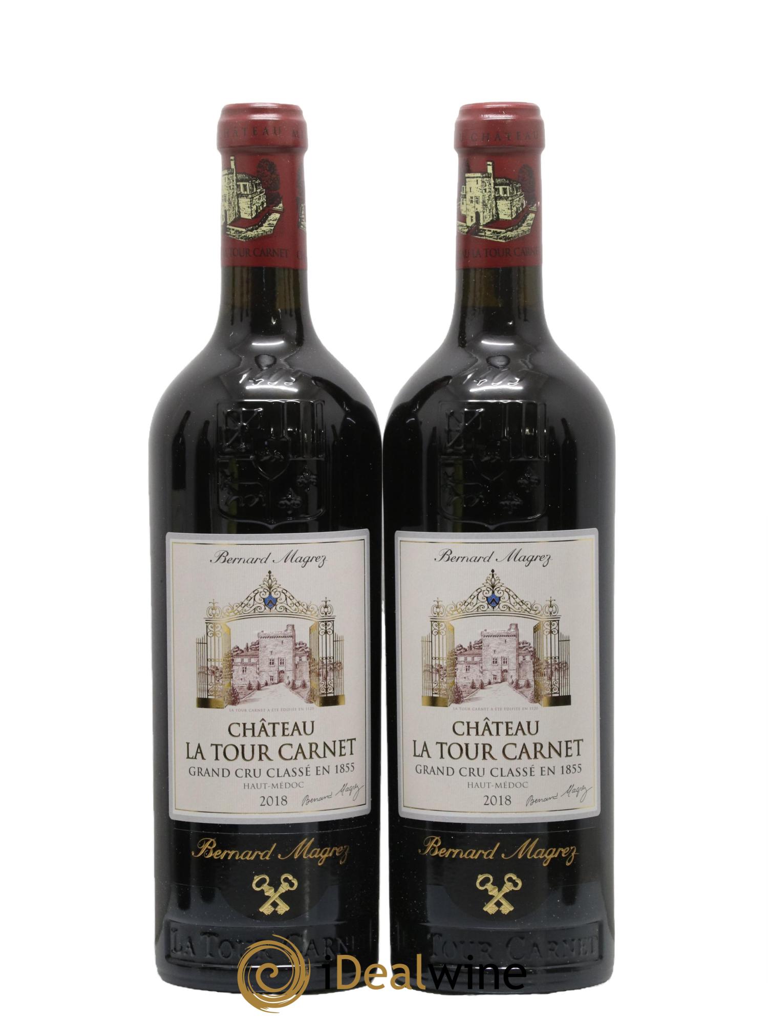 Château la Tour Carnet 4ème Grand Cru Classé 2018 - Lot de 2 bouteilles - 0