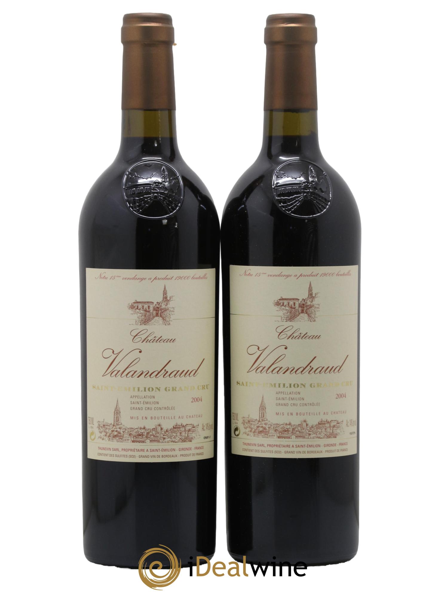 Château de Valandraud 1er Grand Cru Classé B depuis 2012 2004 - Lotto di 2 bottiglie - 0