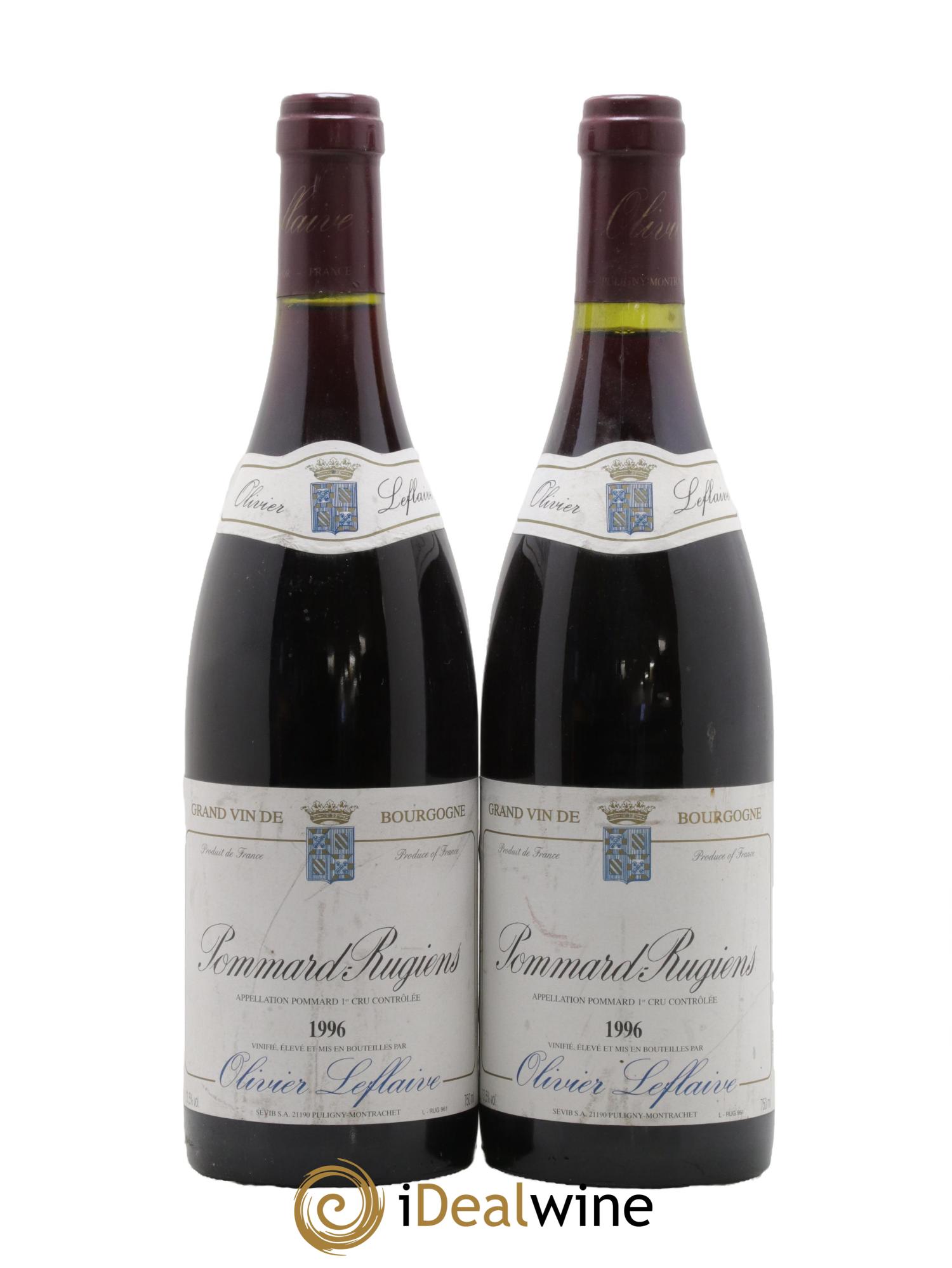 Pommard 1er Cru Rugiens Olivier Leflaive 1996 - Lot de 2 bouteilles - 0