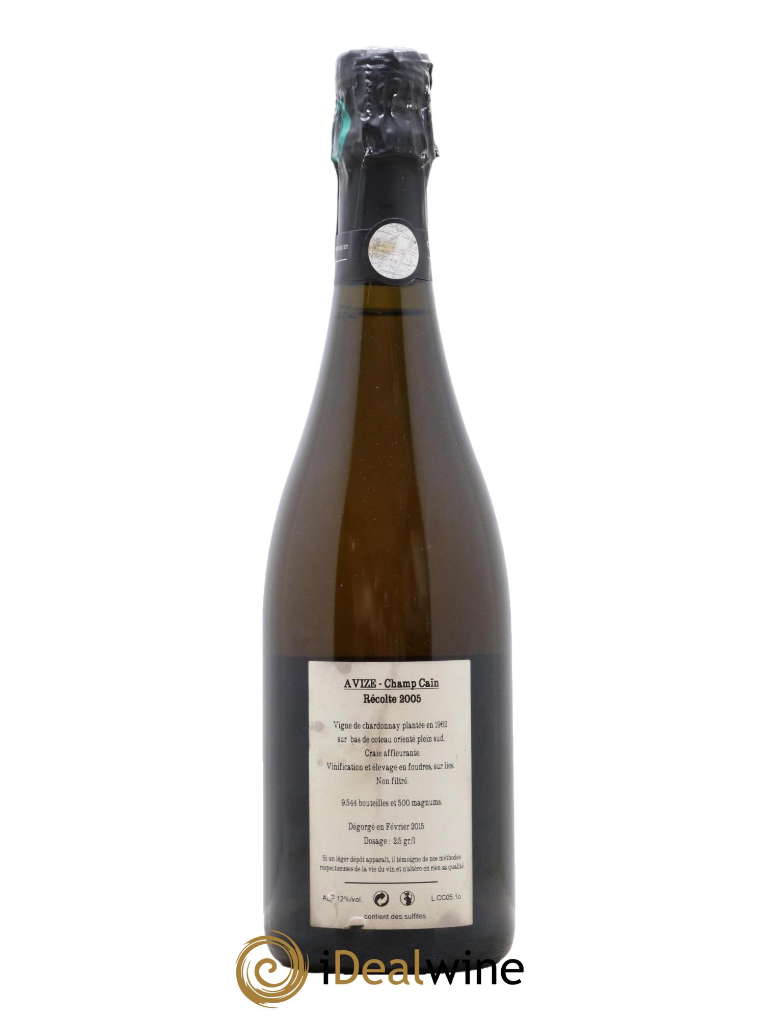 Avize Champ Caïn Extra Brut Jacquesson 2005 - Posten von 1 Flasche - 1