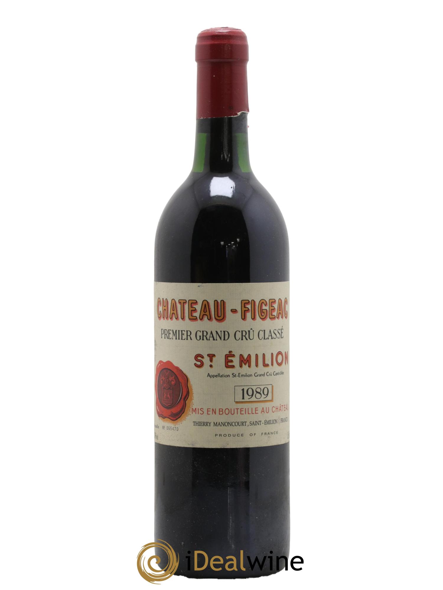 Château Figeac 1er Grand Cru Classé A 1989 - Lot of 1 bottle - 0