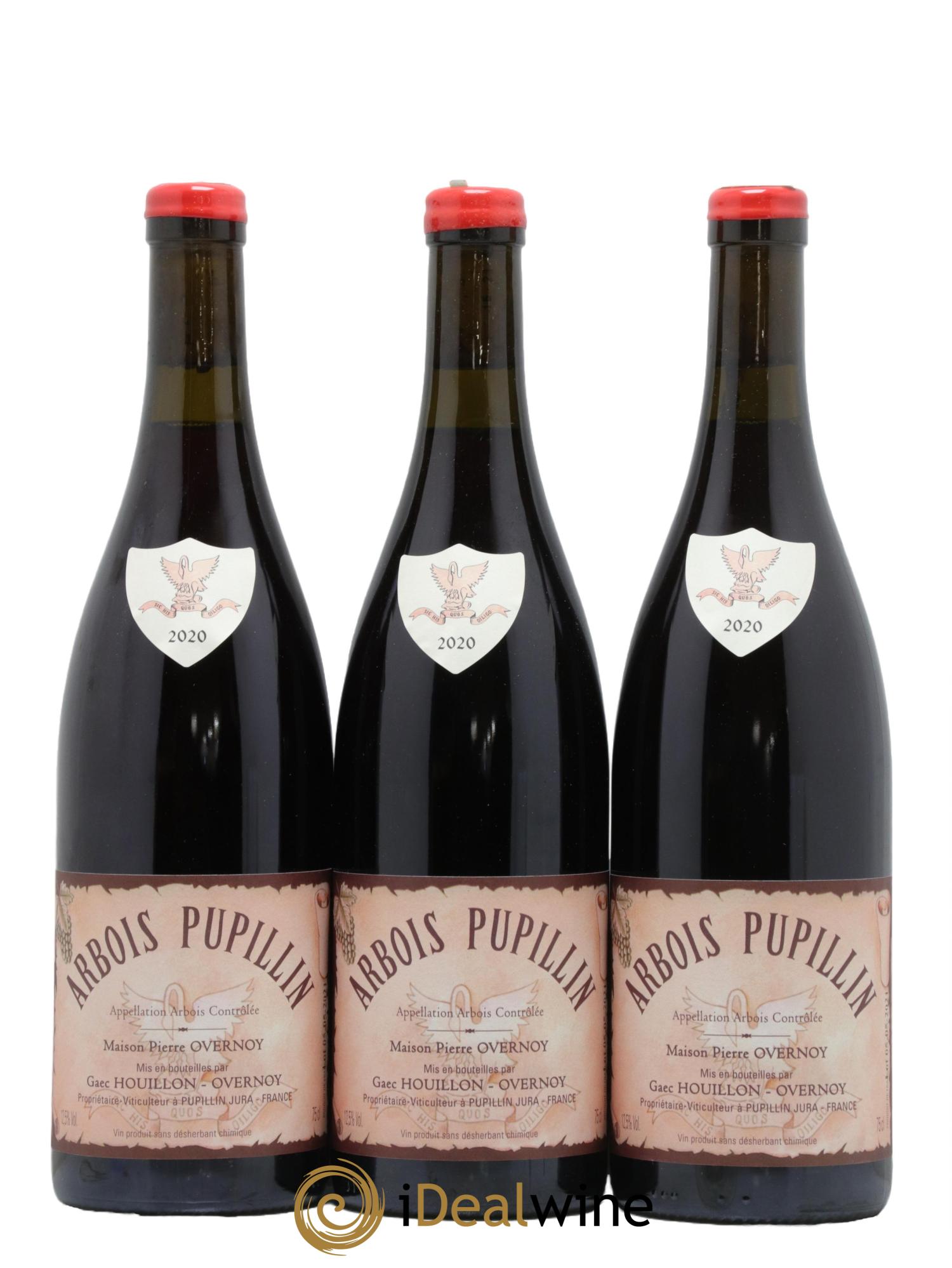 Arbois Pupillin Poulsard (cire rouge) Overnoy-Houillon (Domaine)  2020 - Lot of 3 bottles - 0