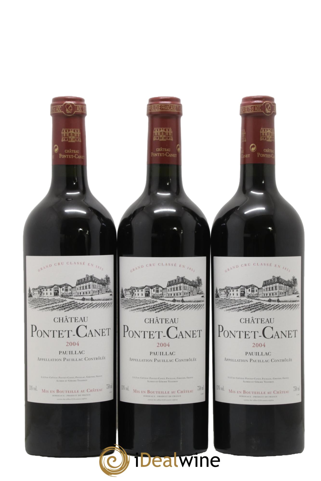 Château Pontet Canet 5ème Grand Cru Classé 2004 - Lotto di 6 bottiglie - 2