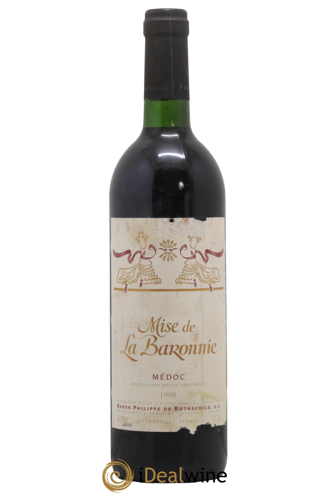 Médoc Mise De La Baronnie Rotschild 1998 - Lot of 1 bottle - 0