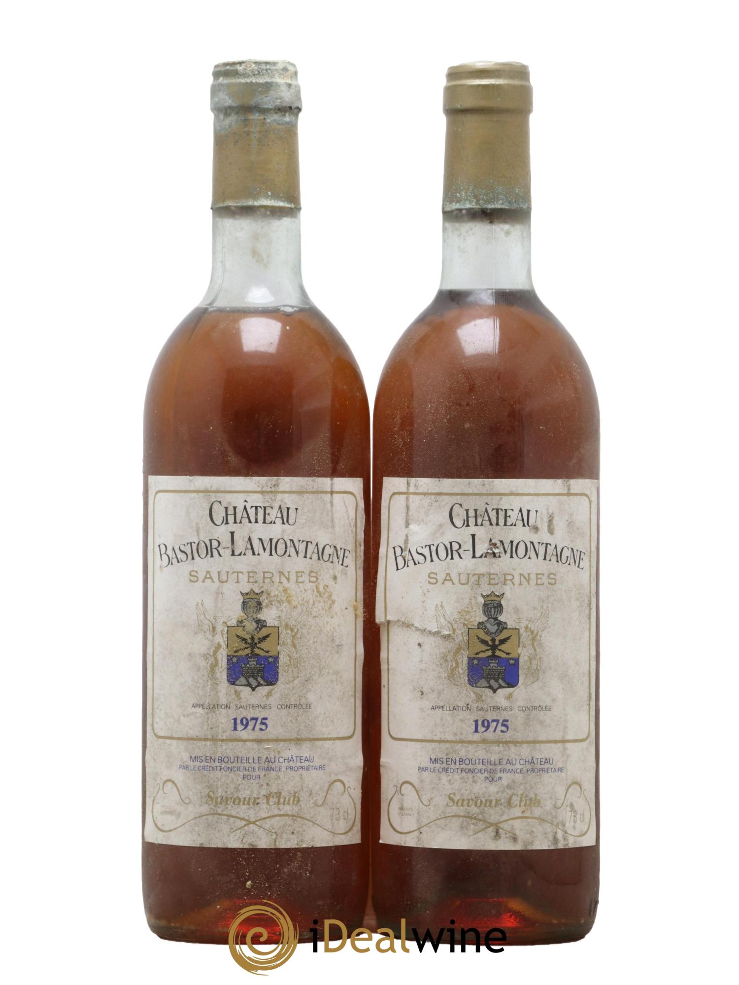 Château Bastor Lamontagne 1975 - Lot de 2 bouteilles - 0