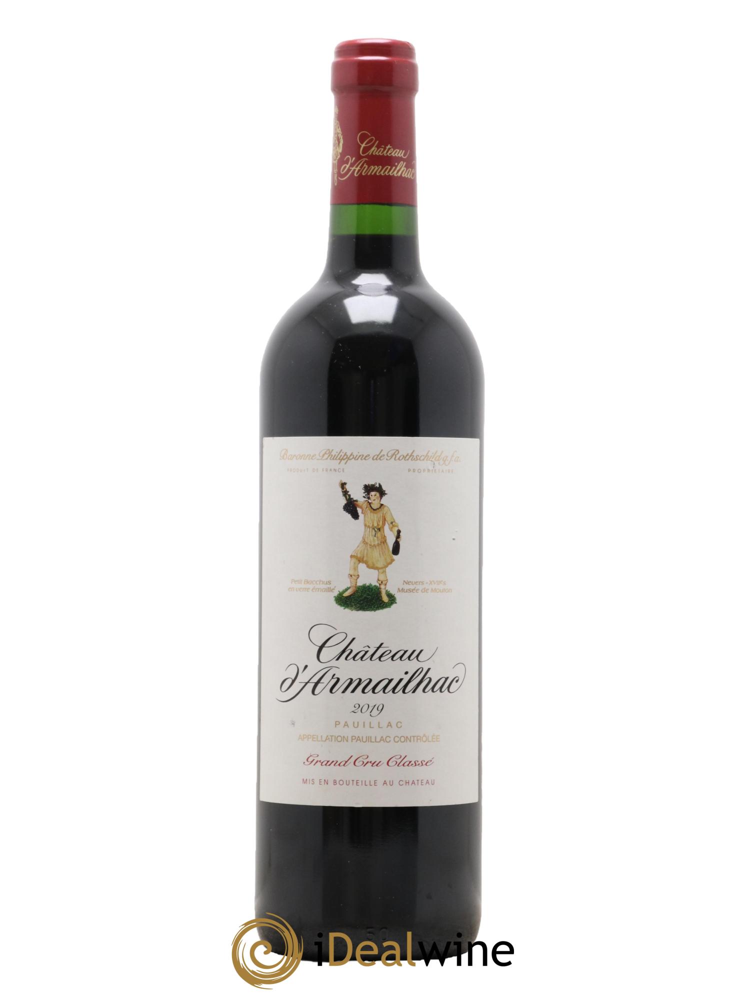 Château d' Armailhac - Mouton Baron(ne) Philippe 5ème Grand Cru Classé  2019 - Lot de 1 bouteille - 0