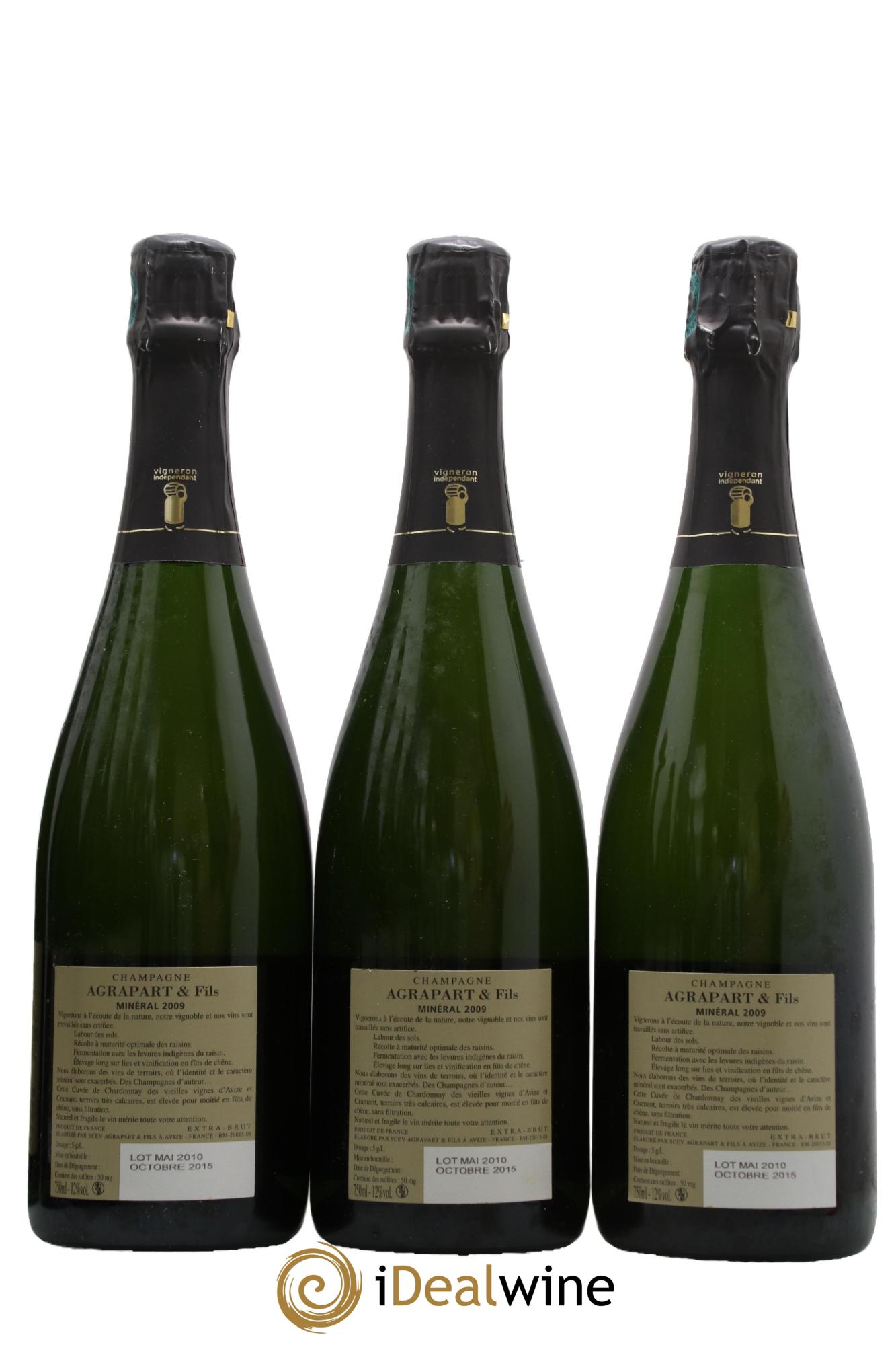 Minéral Extra-Brut Blanc de blancs Agrapart & Fils 2009 - Lot of 3 bottles - 1