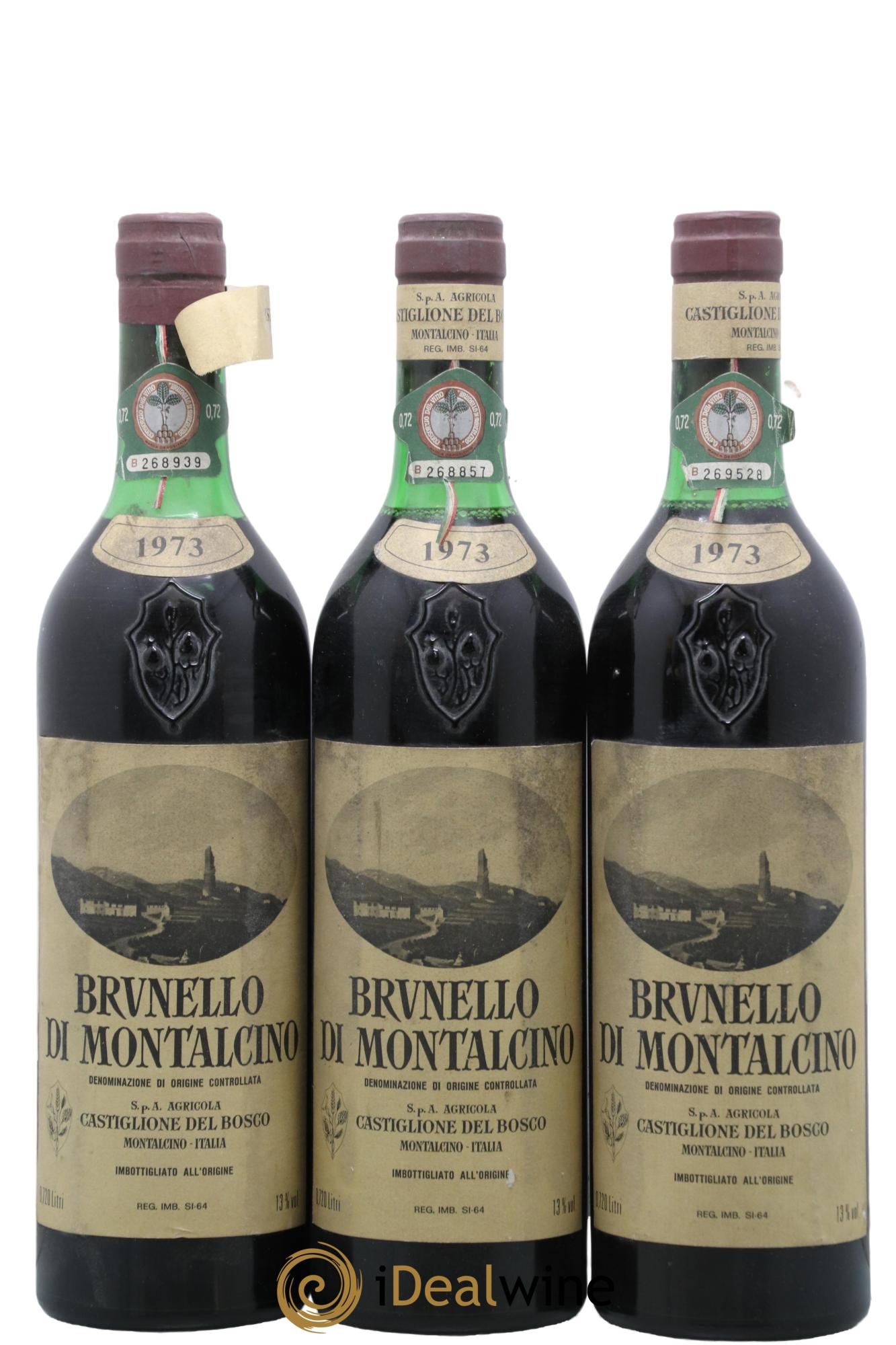 Brunello di Montalcino DOCG Castiglione Del Bosco 1973 - Lotto di 3 bottiglie - 0