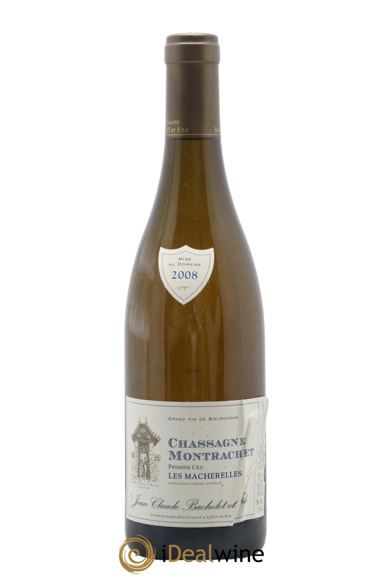 Chassagne-Montrachet 1er Cru Les Macherelles Jean-Claude Bachelet (Domaine) 2008 - Lot of 1 bottle - 0