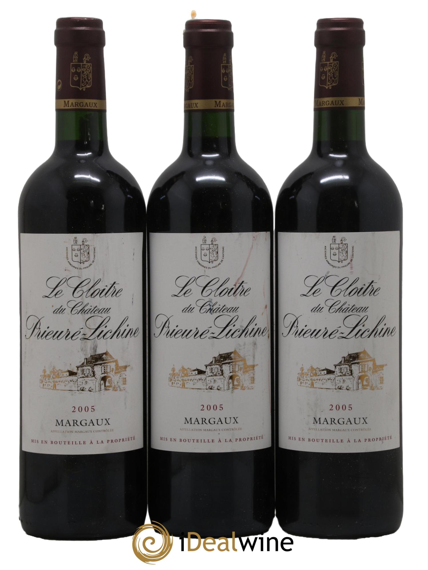 Cloître de Prieuré Lichine 2005 - Lot de 3 bouteilles - 0