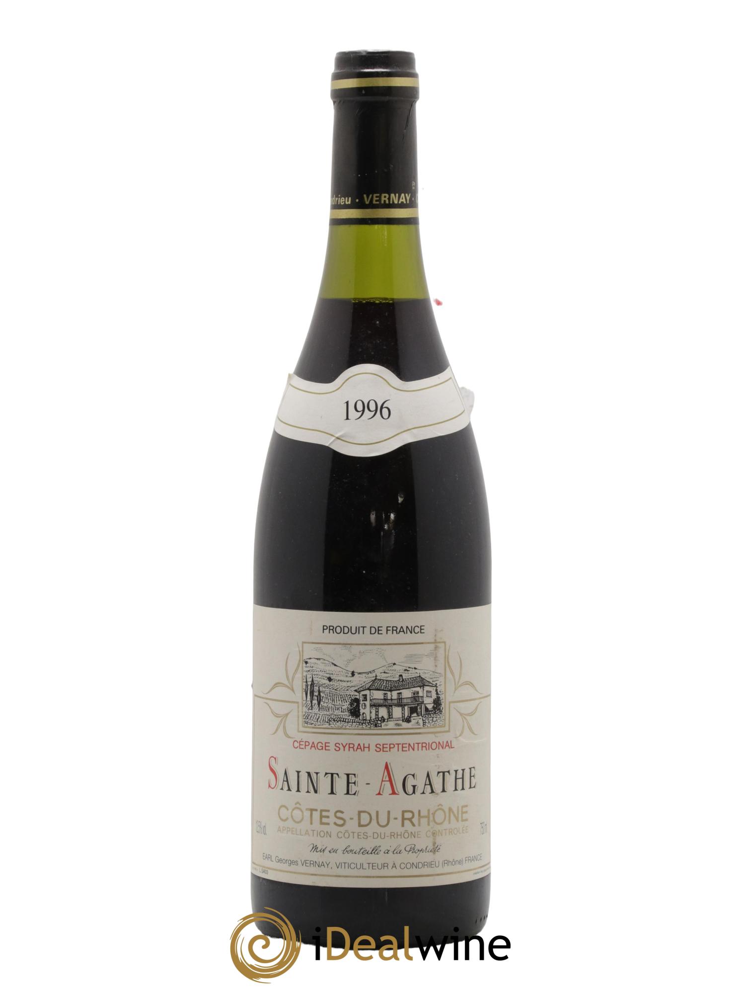 Côtes du Rhône Sainte-Agathe Georges Vernay 1996 - Lotto di 1 bottiglia - 0