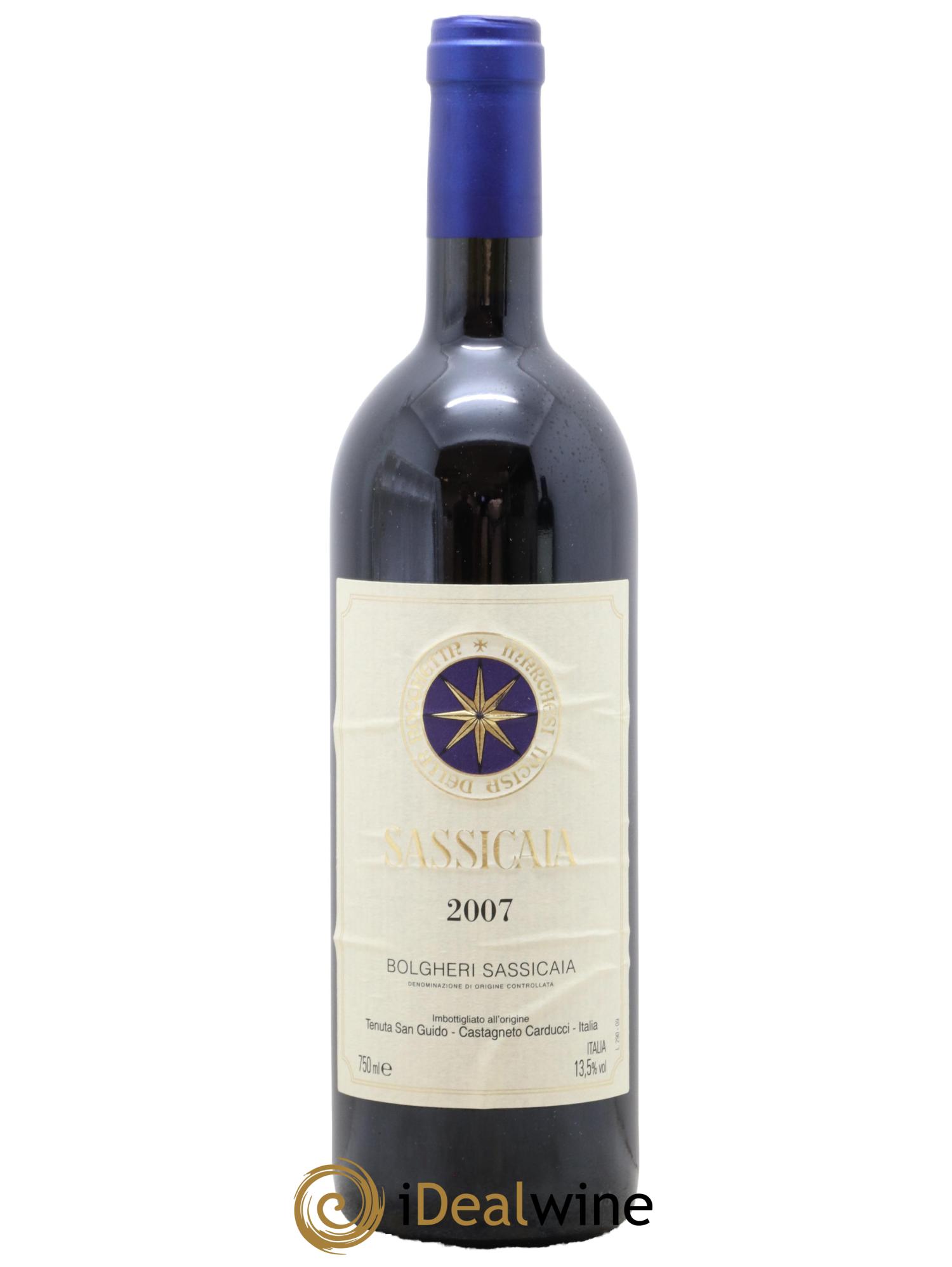 Bolgheri DOC Sassicaia Tenuta San Guido  2007 - Posten von 1 Flasche - 0