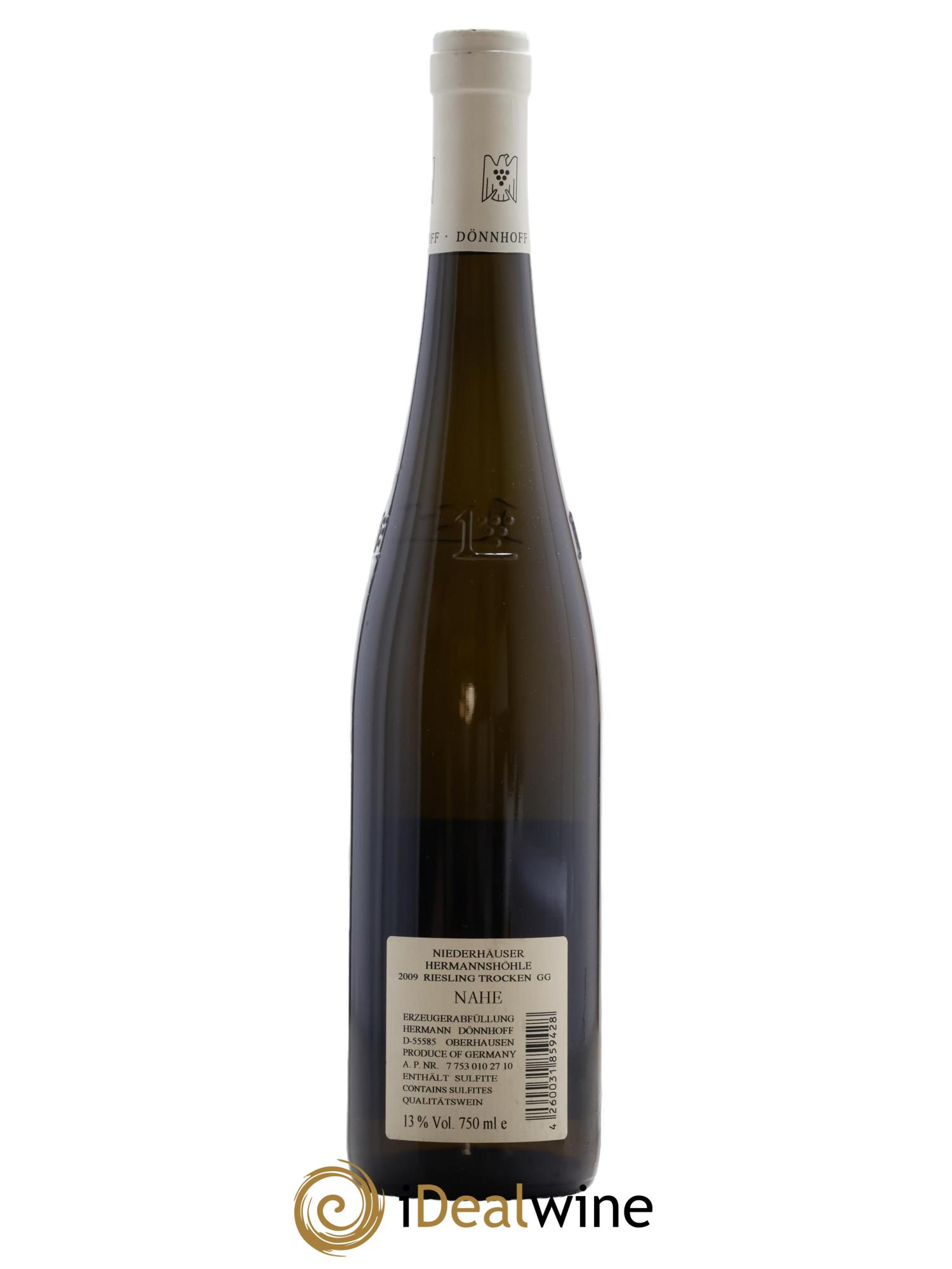 Riesling GG Niederhauser Hermannshohle Trocken Donnhoff 2009 - Lotto di 1 bottiglia - 1