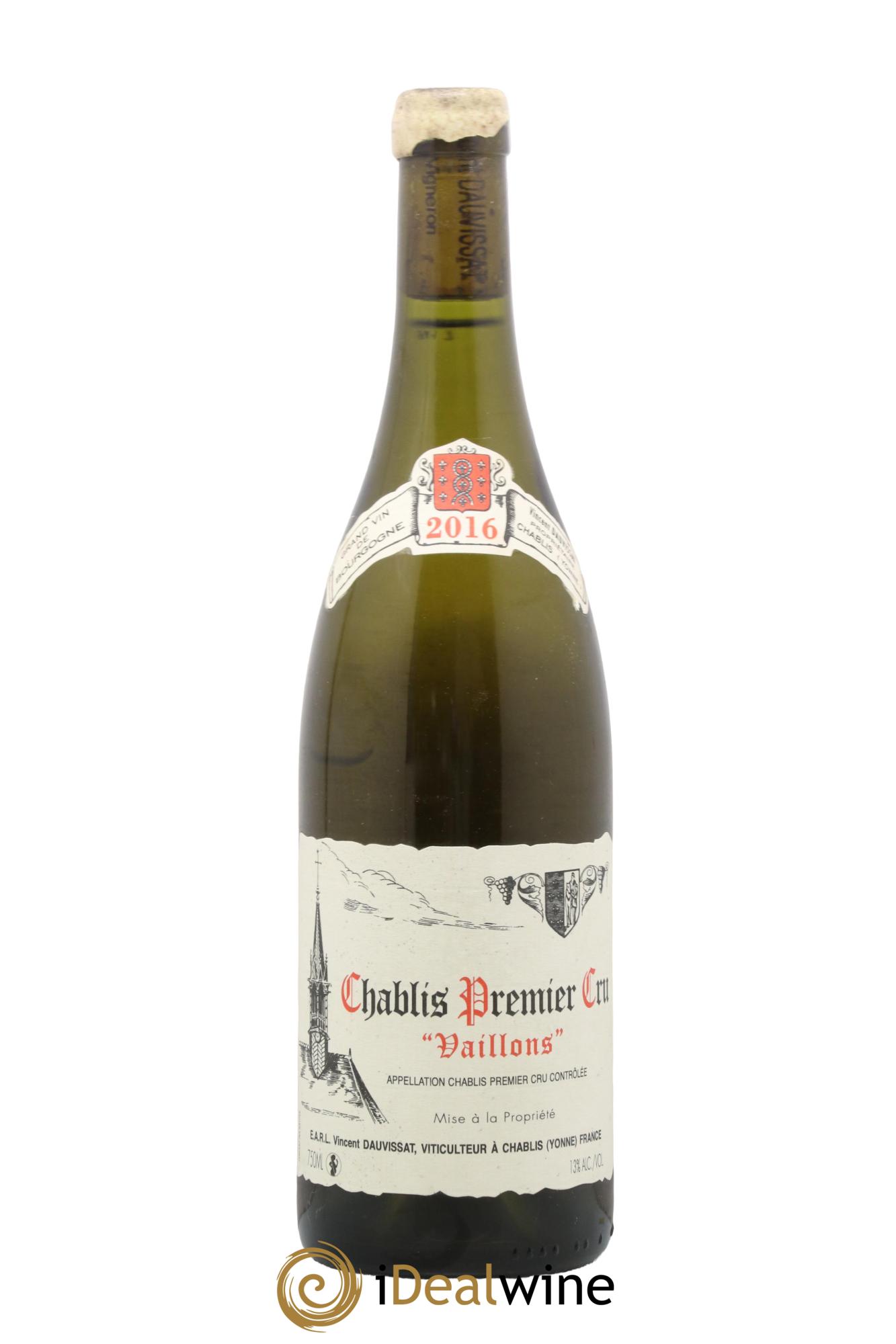 Chablis 1er Cru Vaillons Vincent Dauvissat (Domaine) 2016 - Lot de 1 bouteille - 0