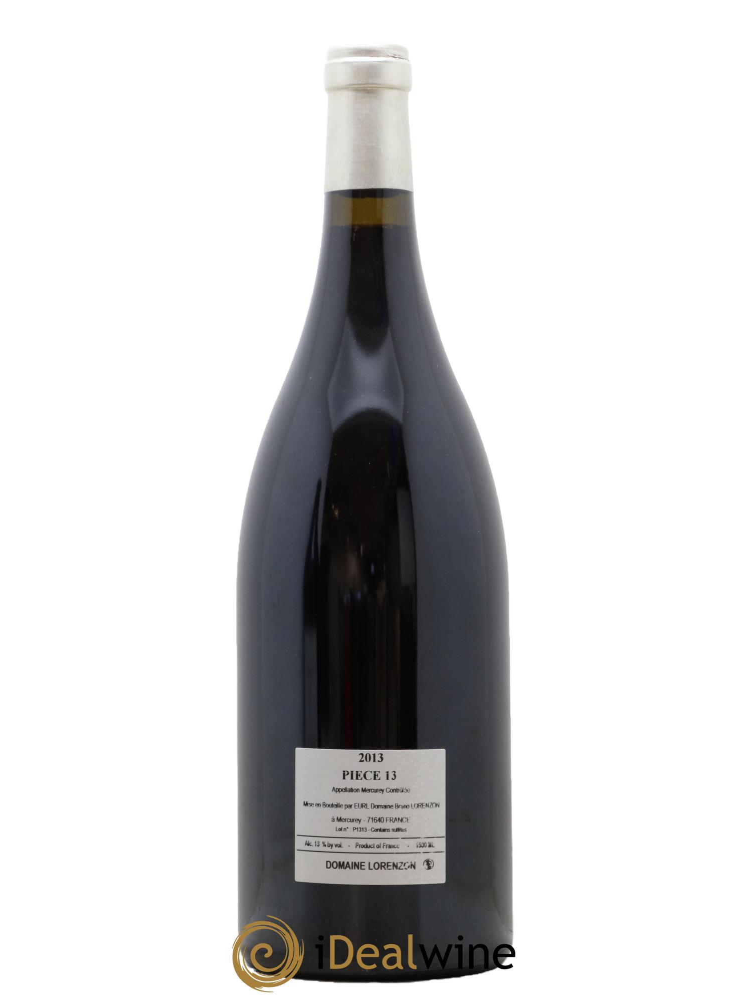 Mercurey 1er Cru Pièce 13 Bruno Lorenzon 2013 - Posten von 1 Magnum - 1