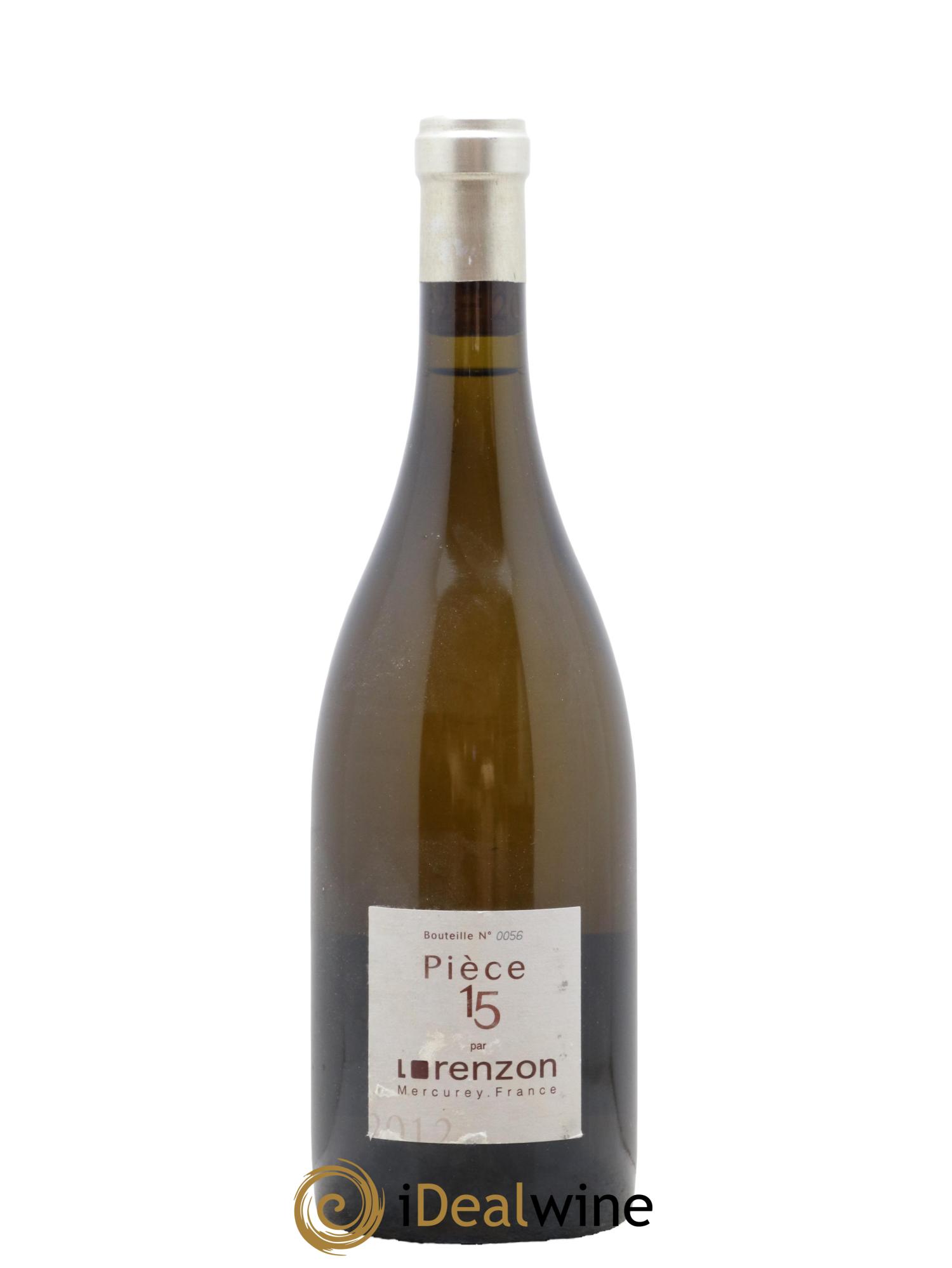 Mercurey 1er Cru Pièce 15 Bruno Lorenzon  2012 - Lot de 1 bouteille - 0