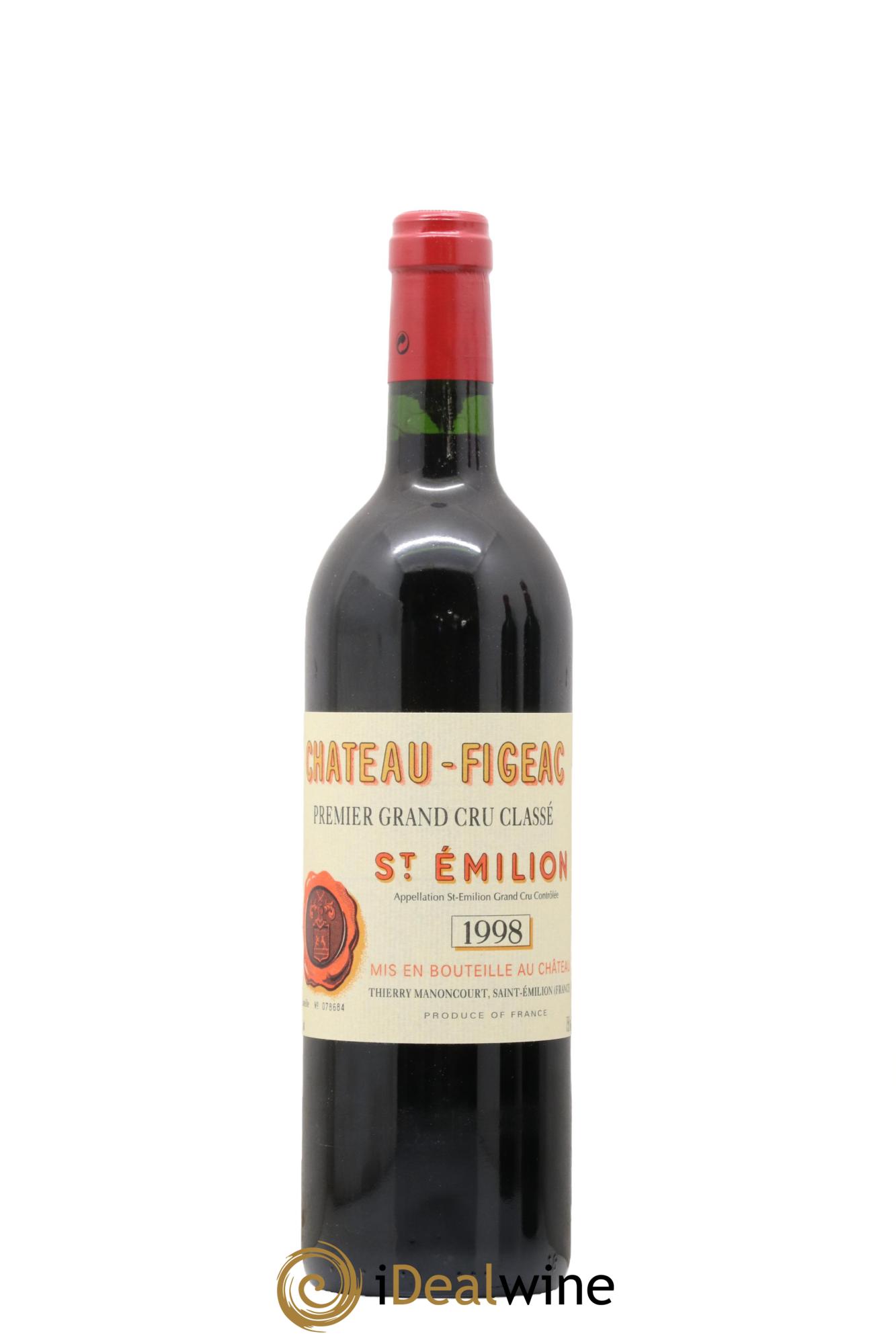 Château Figeac 1er Grand Cru Classé A 1998 - Lotto di 1 bottiglia - 0