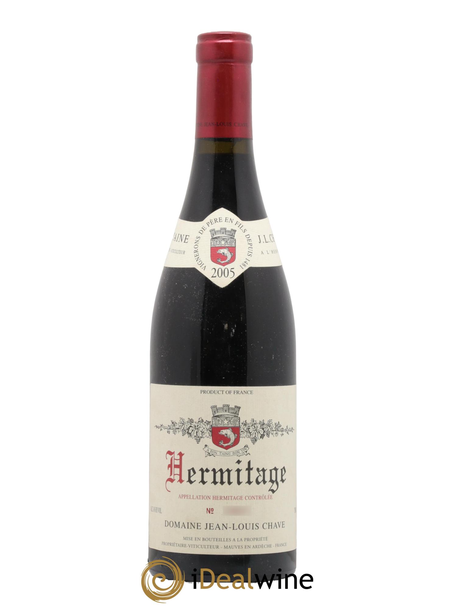 Hermitage Jean-Louis Chave 2005 - Posten von 1 Flasche - 0