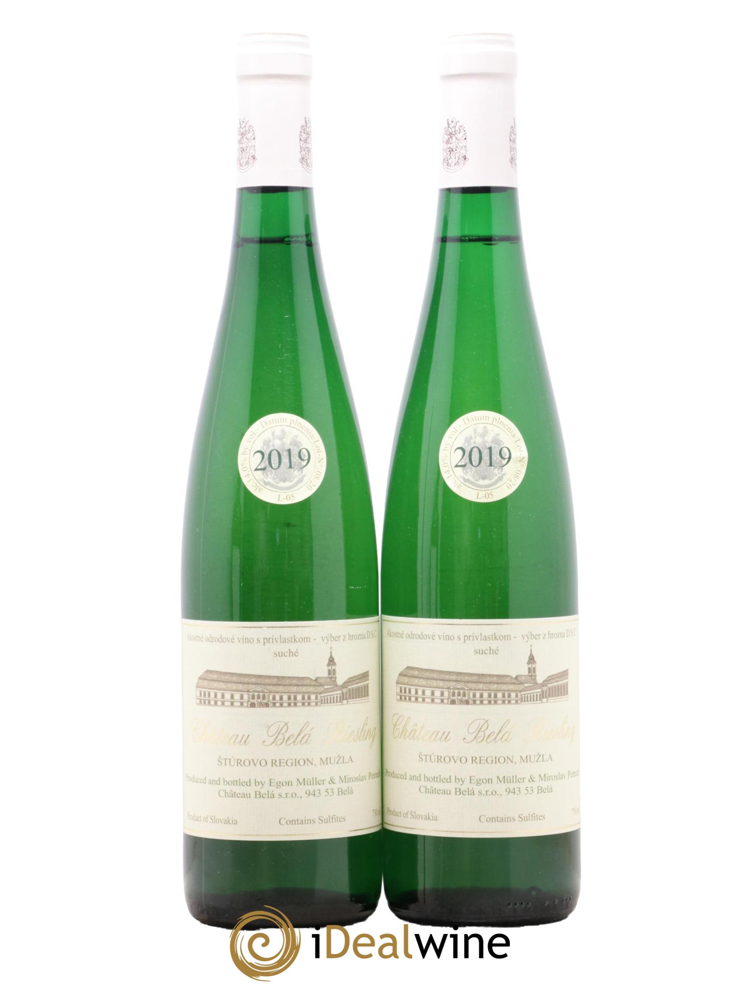 Vins Etrangers Slovaquie Sturovo Region Muzla Château Bela Riesling Egon Muller & Miroslav Petrech 2019 - Lot de 2 bouteilles - 0