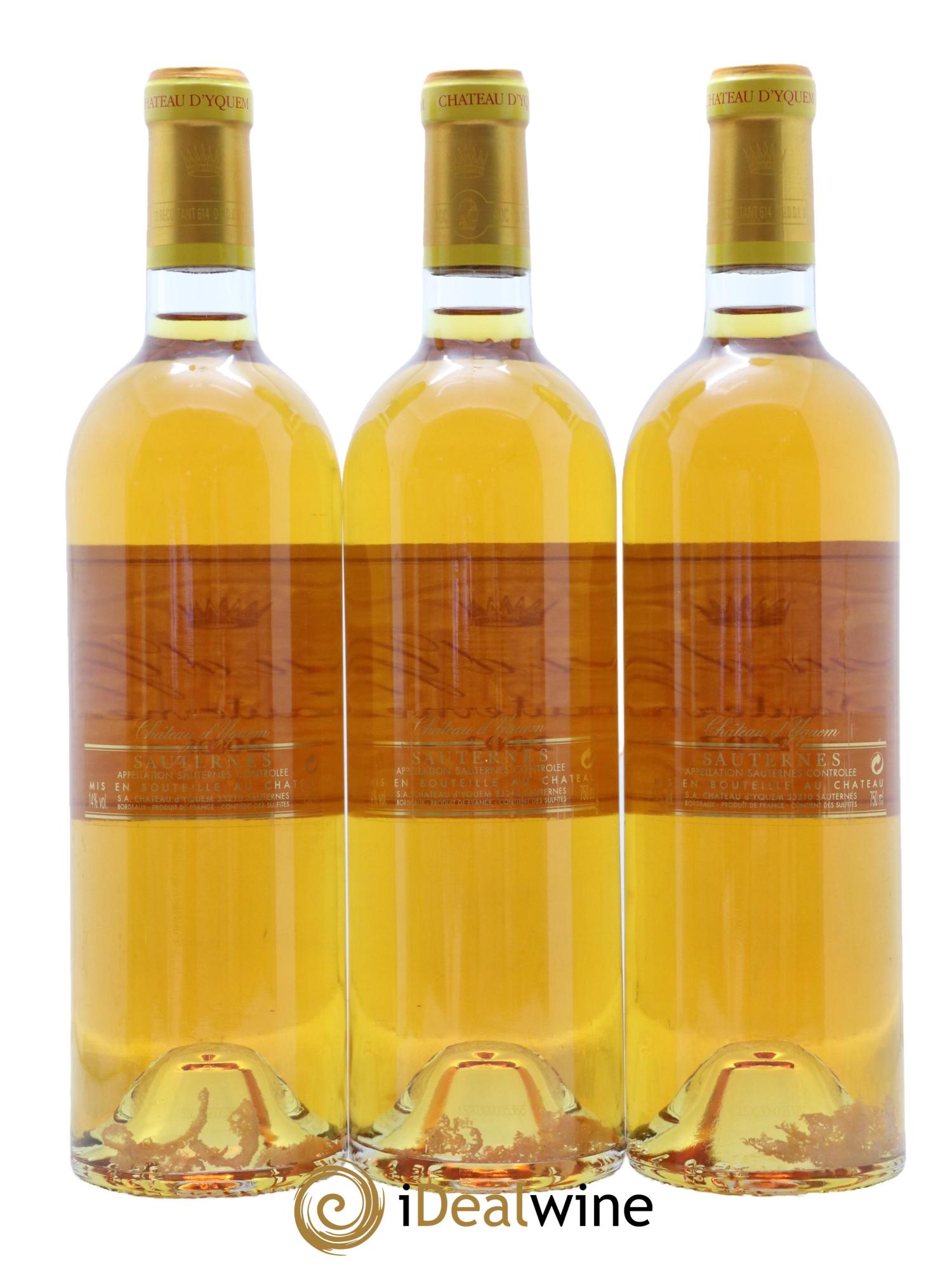 Château d' Yquem 1er Cru Classé Supérieur 2003 - Lot of 3 bottles - 1